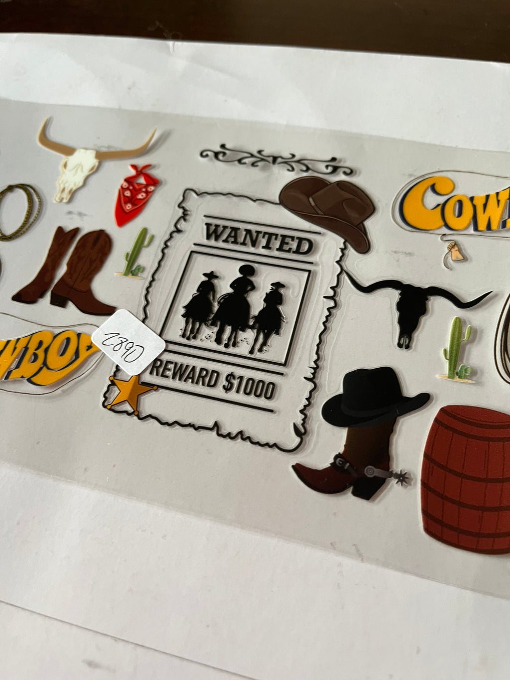 Cowboy western collage 2890