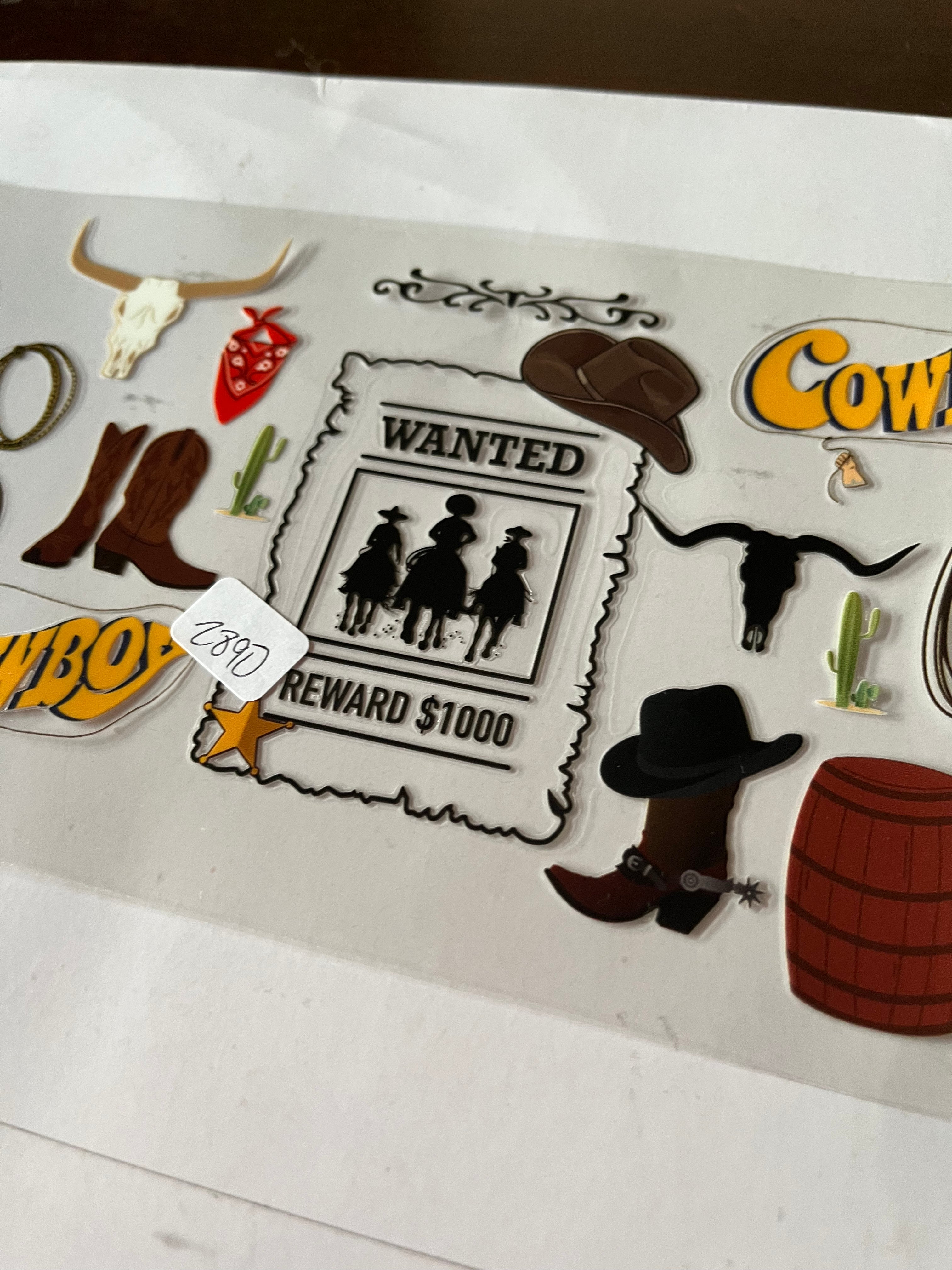 Cowboy western collage 2890