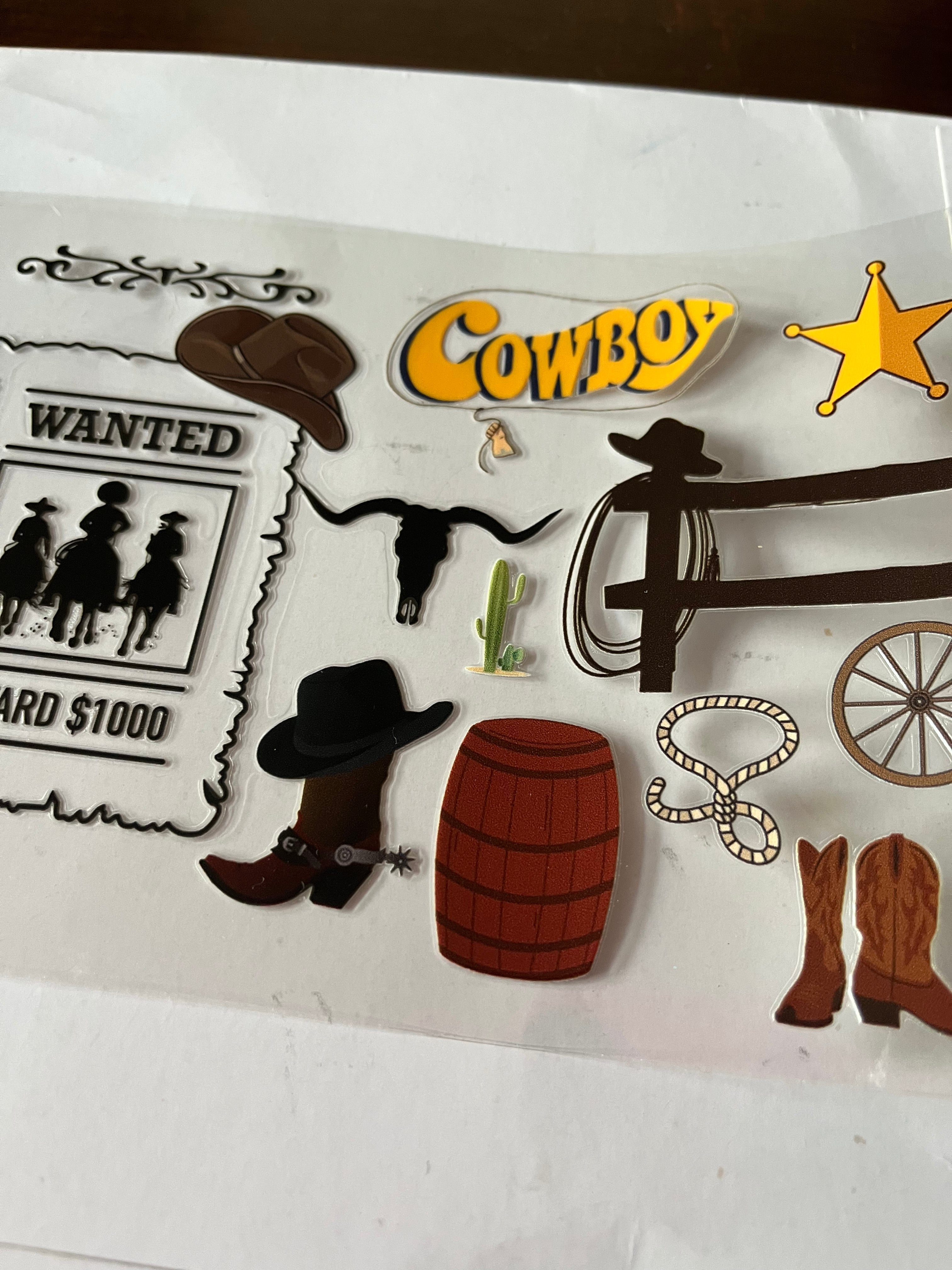 Cowboy western collage 2890