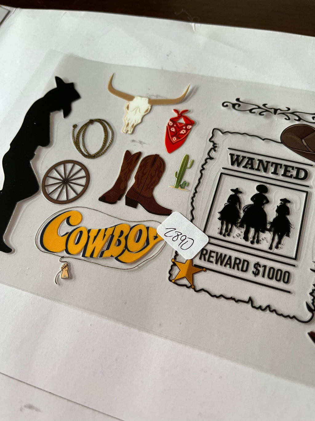 Cowboy western collage 2890