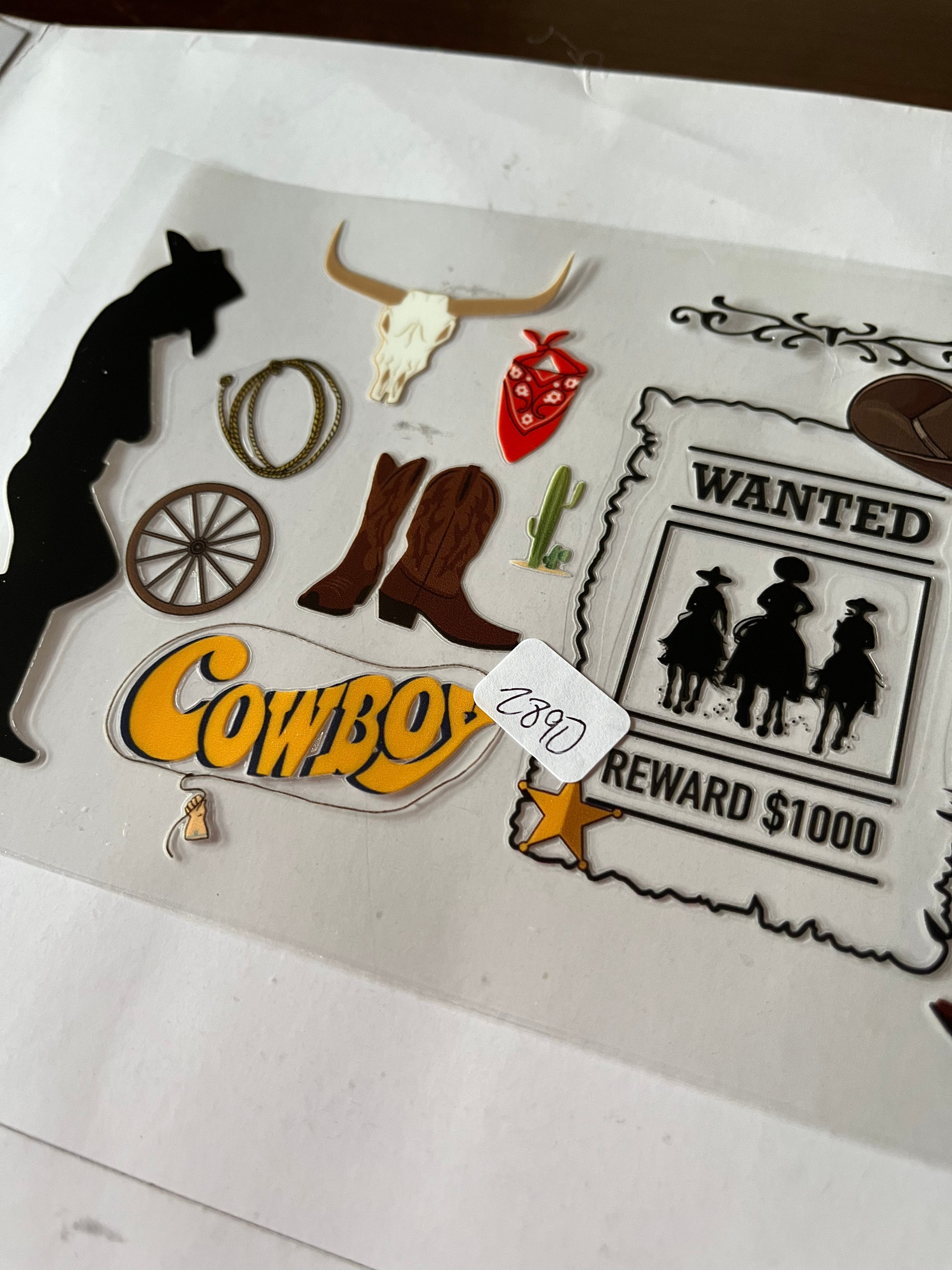 Cowboy western collage 2890