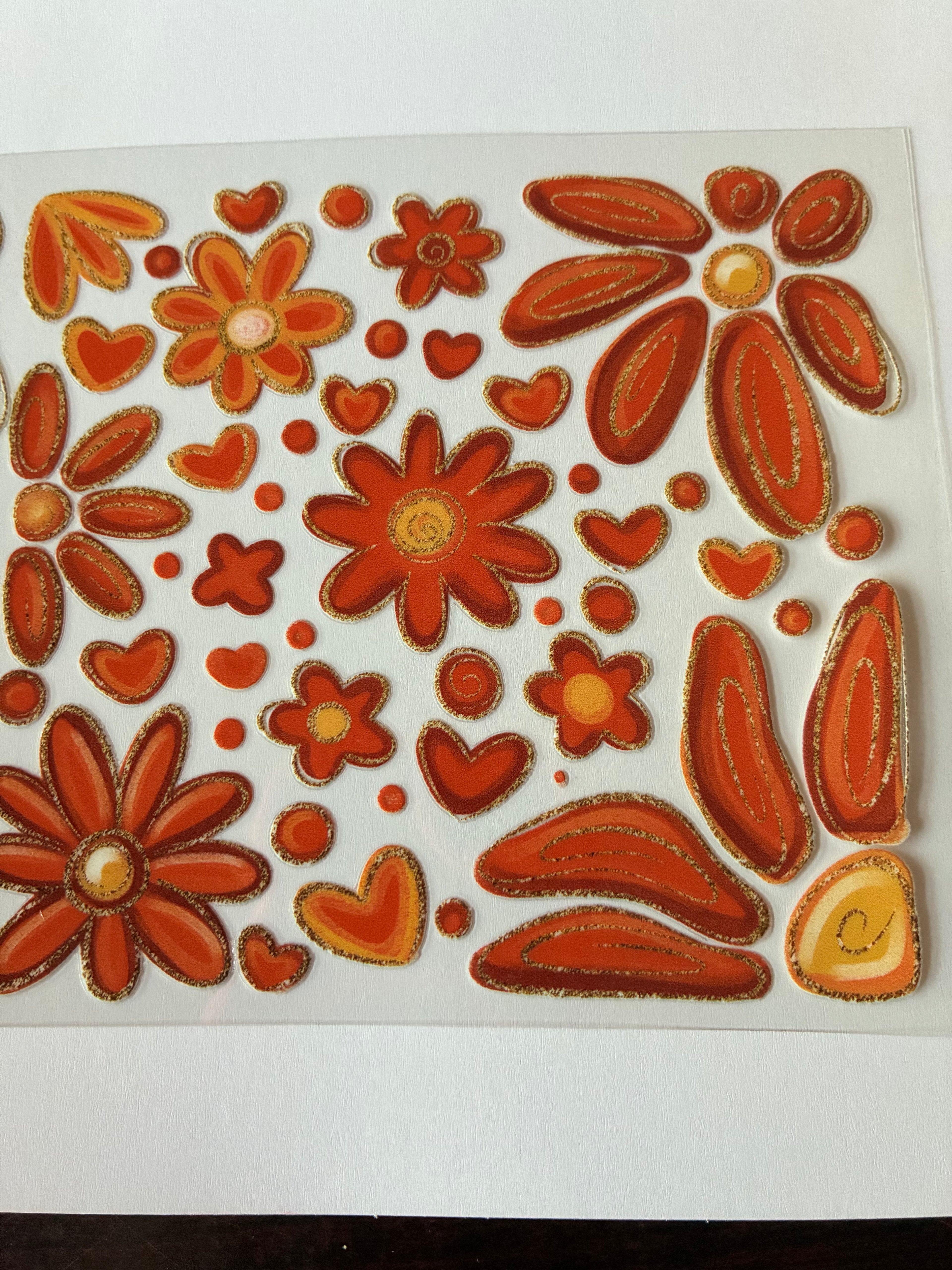 Fall flowers decal 708