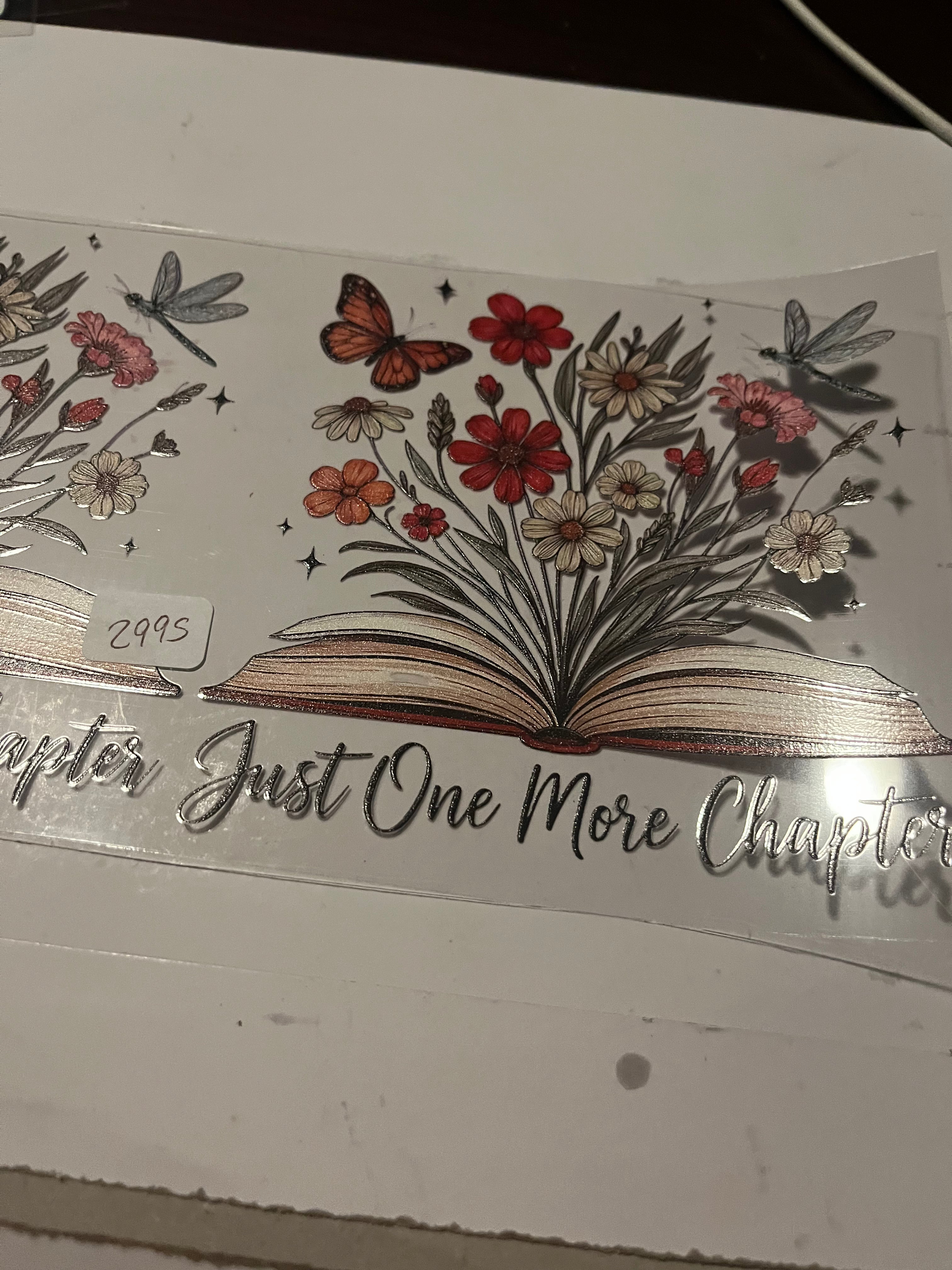 Book open and flowers 2995