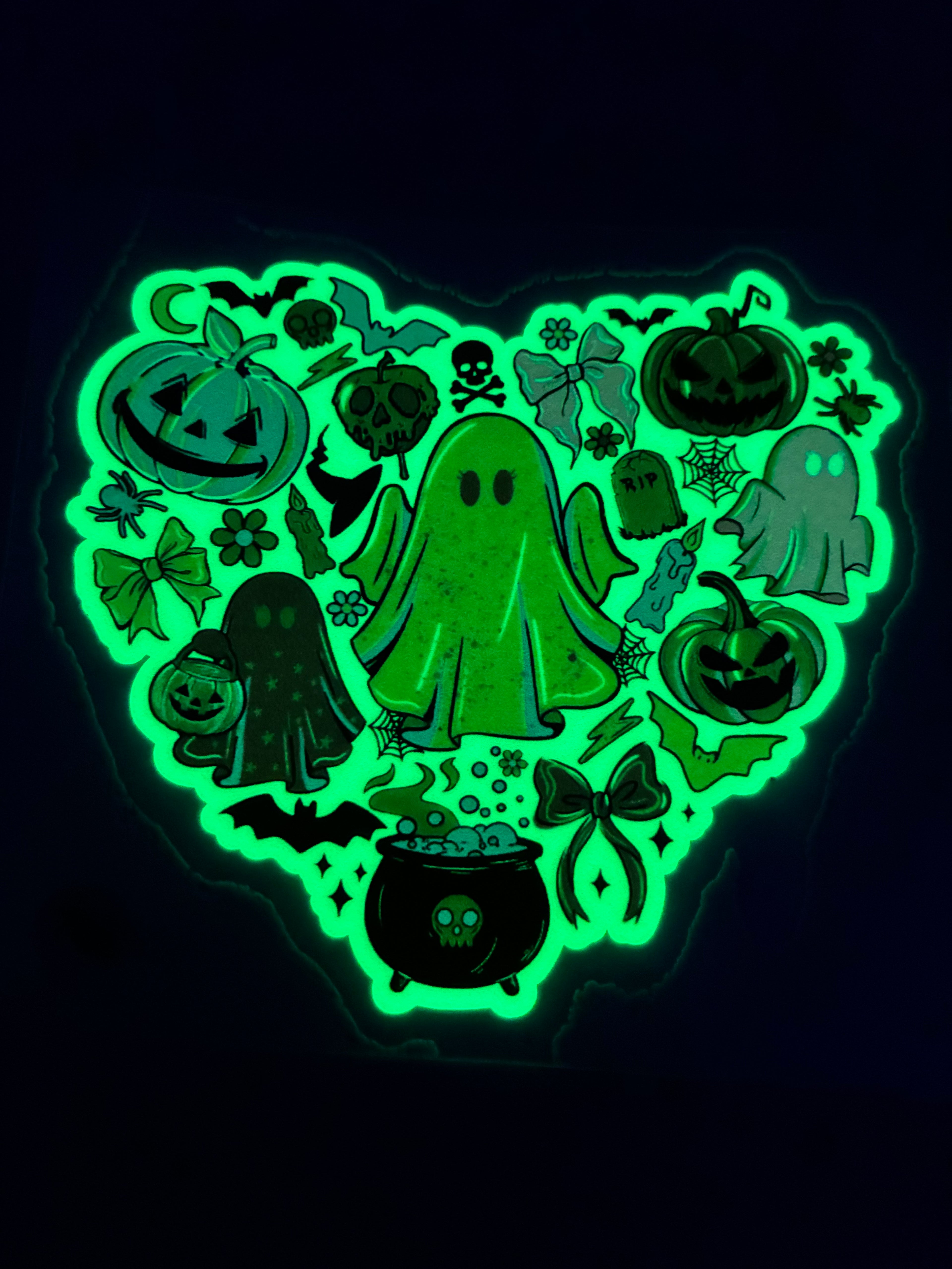 Glow in dark decal Halloween 760