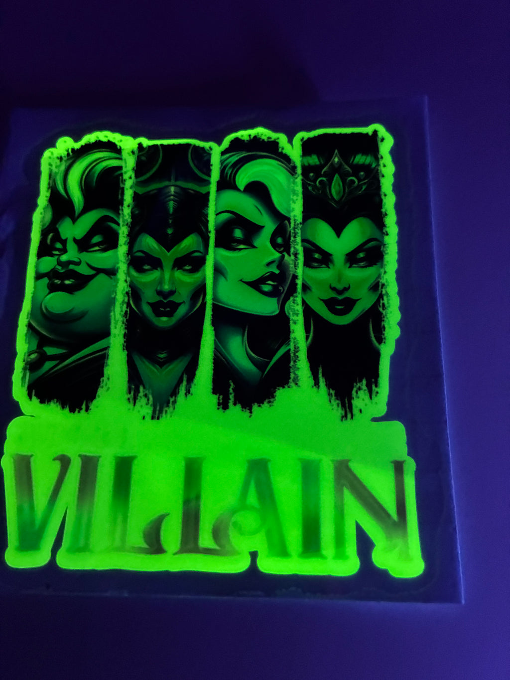 Villian 767 glow in dark decal
