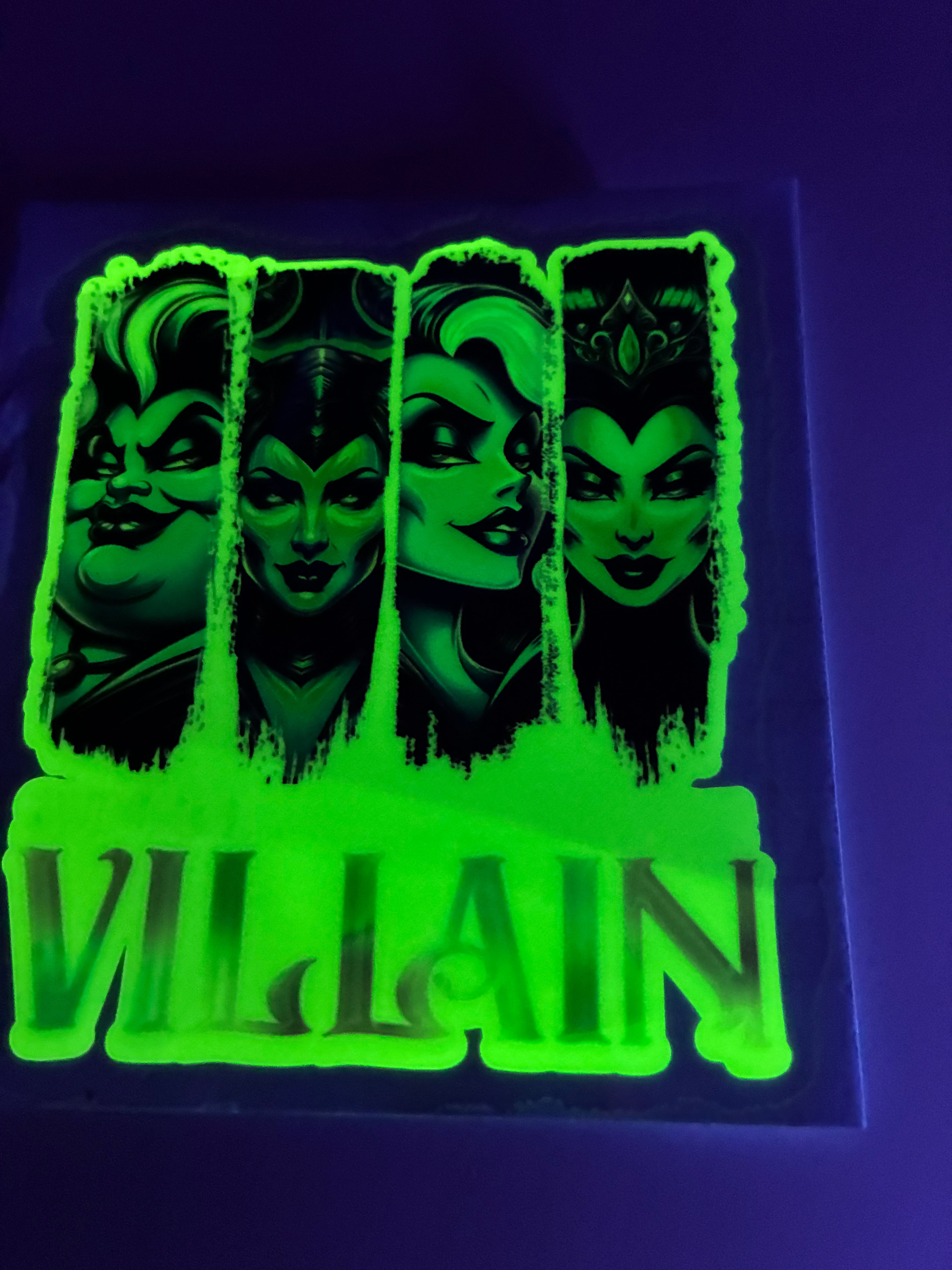 Villian 767 glow in dark decal