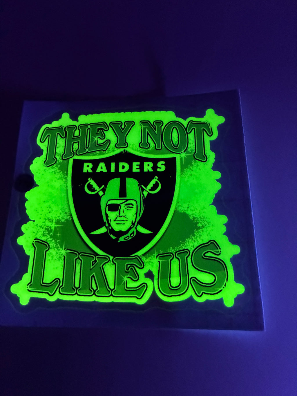 Raiders they not like us glow in dark 770