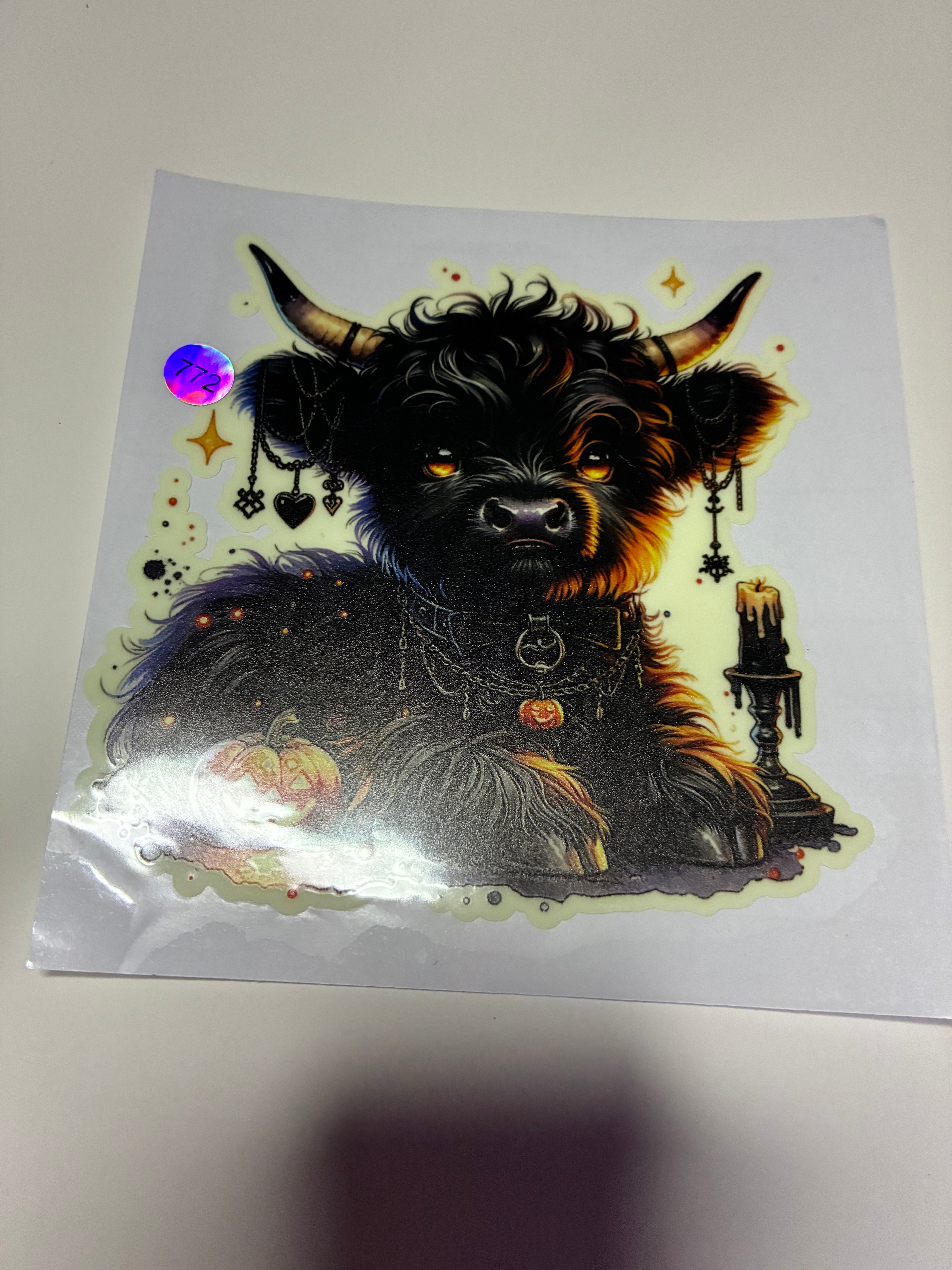 Halloween cow glow in dark 772