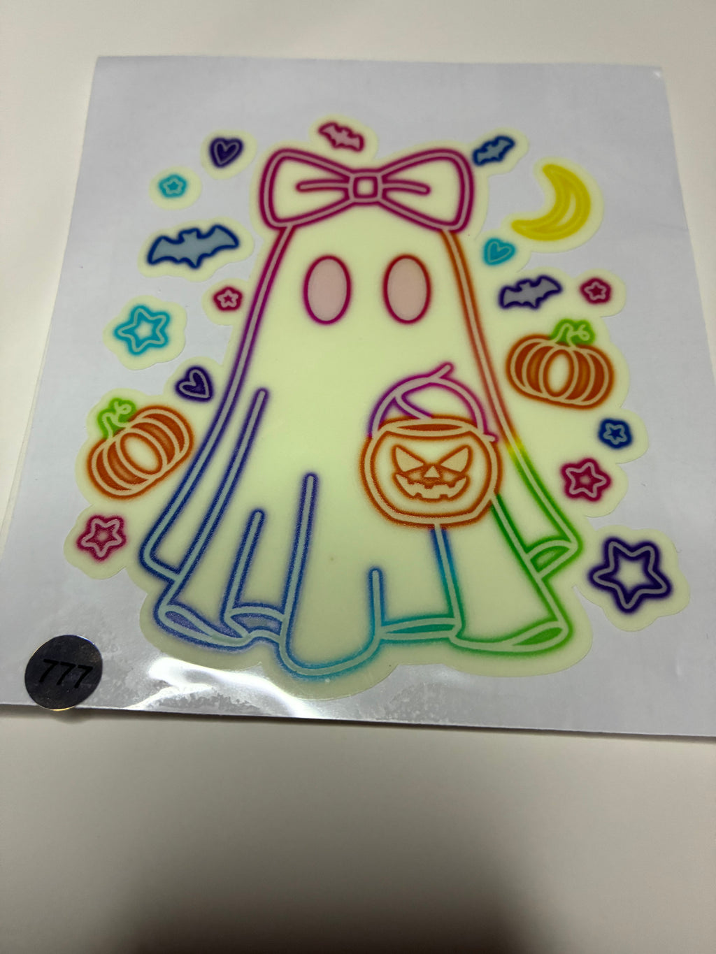 Neon ghost decal 777