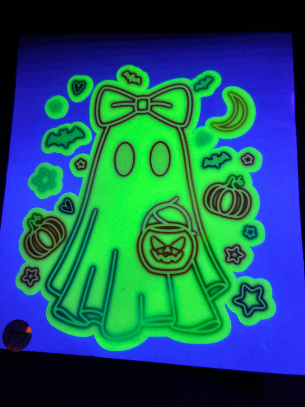 Neon ghost decal 777