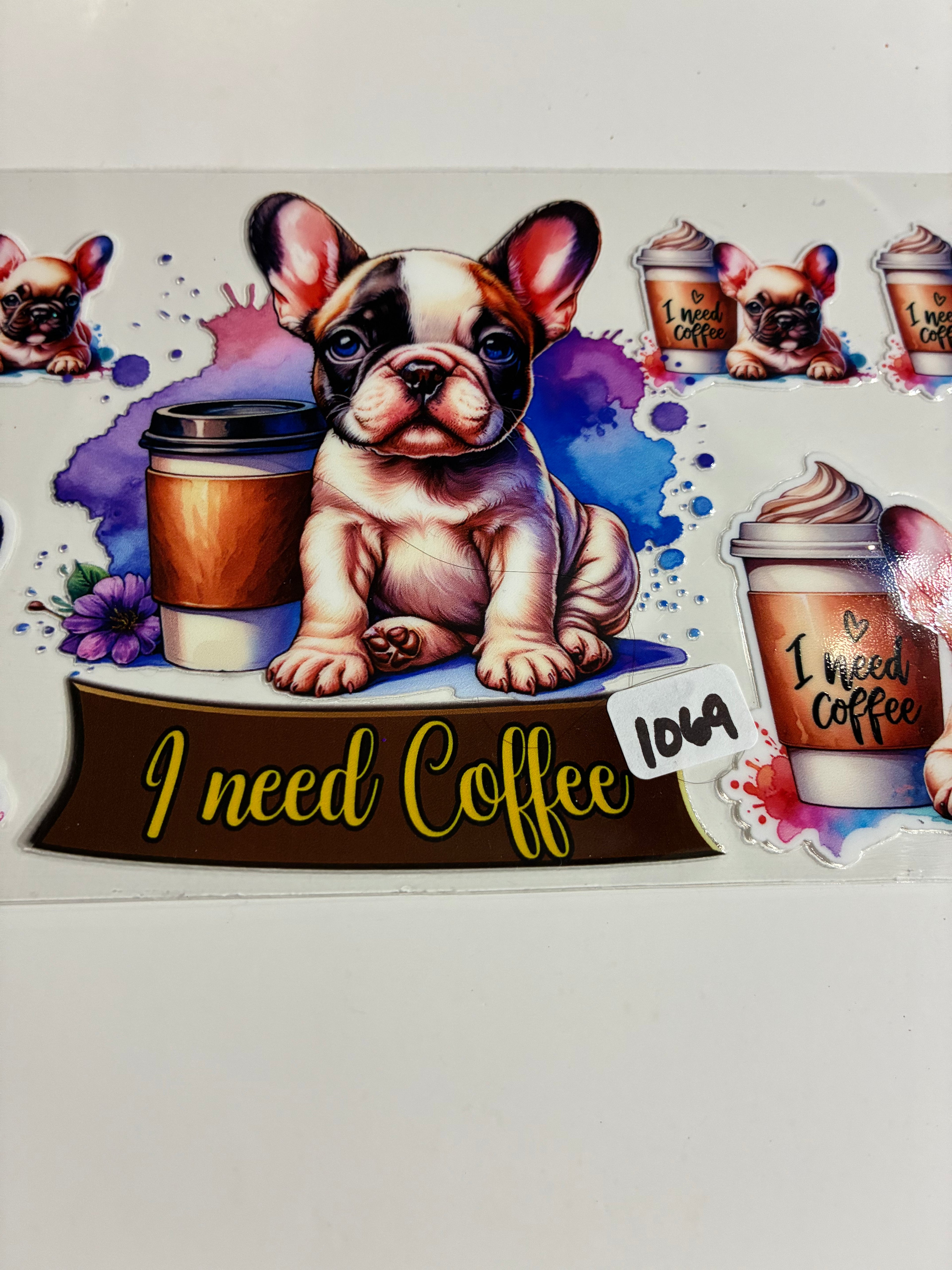 Frenchie I need coffee 1069