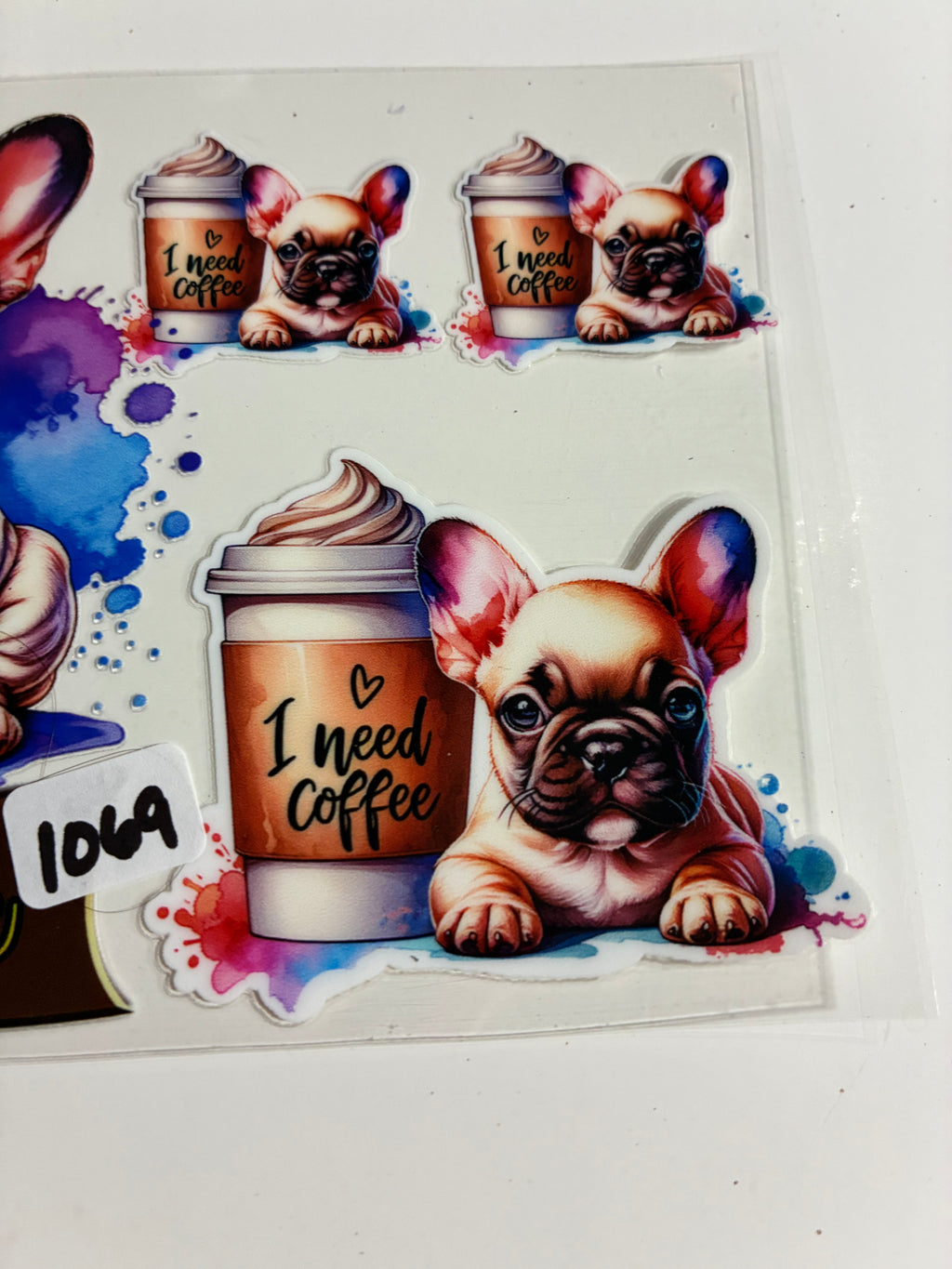 Frenchie I need coffee 1069
