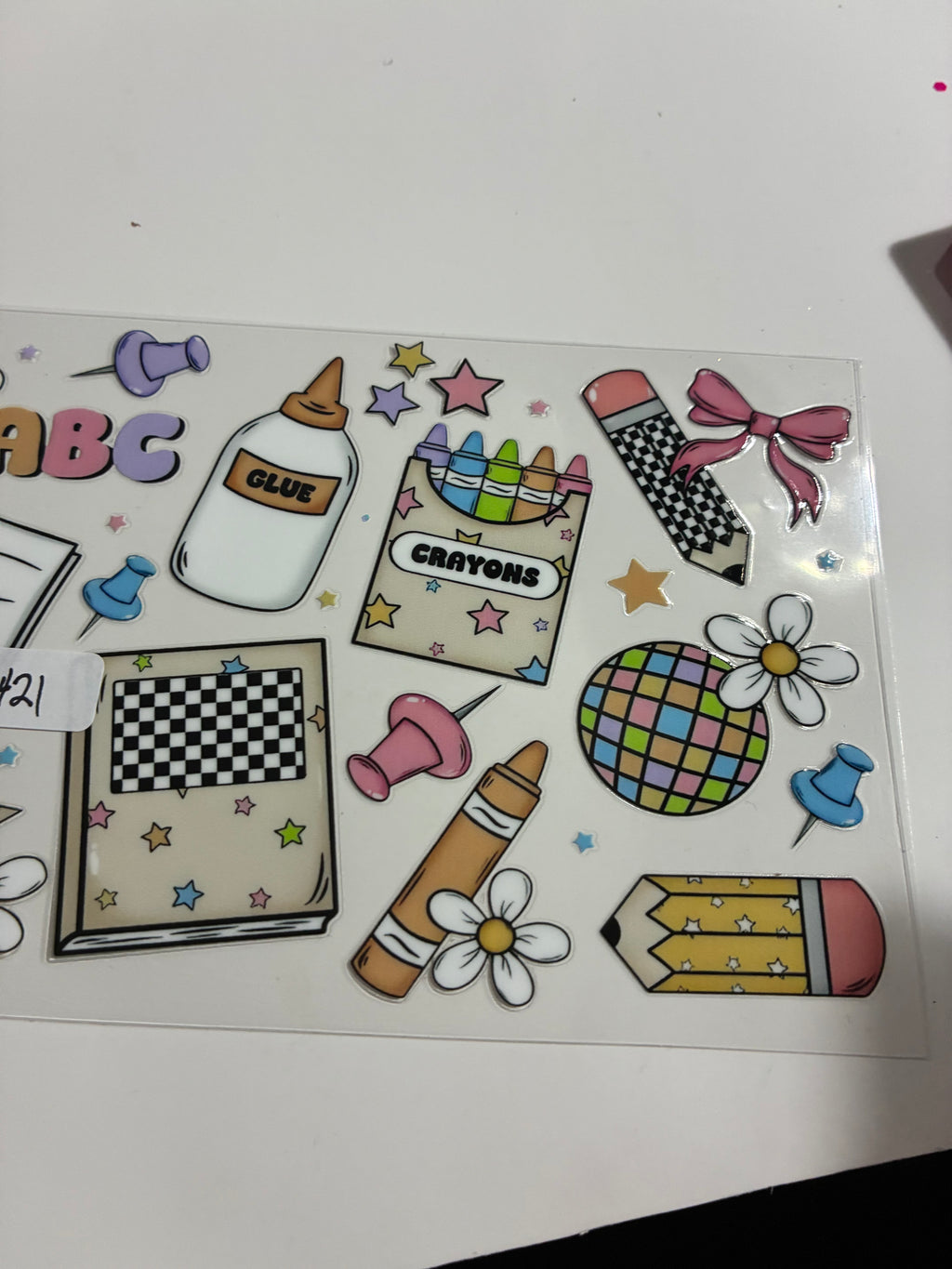School supplies and bow 1421