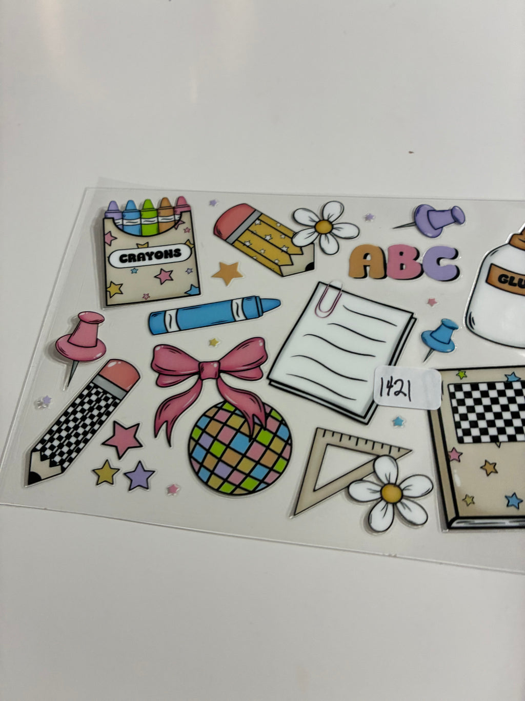 School supplies and bow 1421