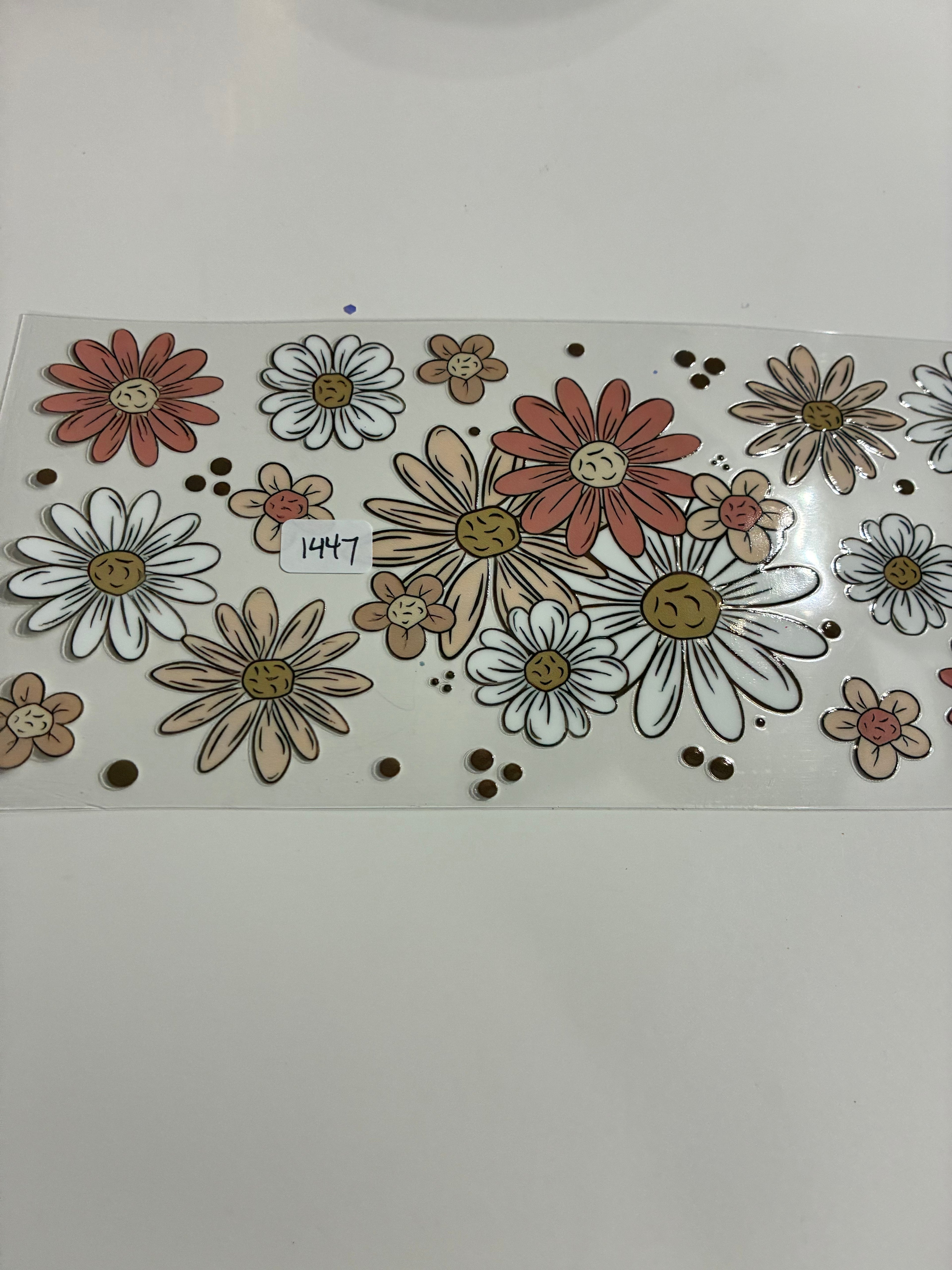 Peach coral daisies 1447