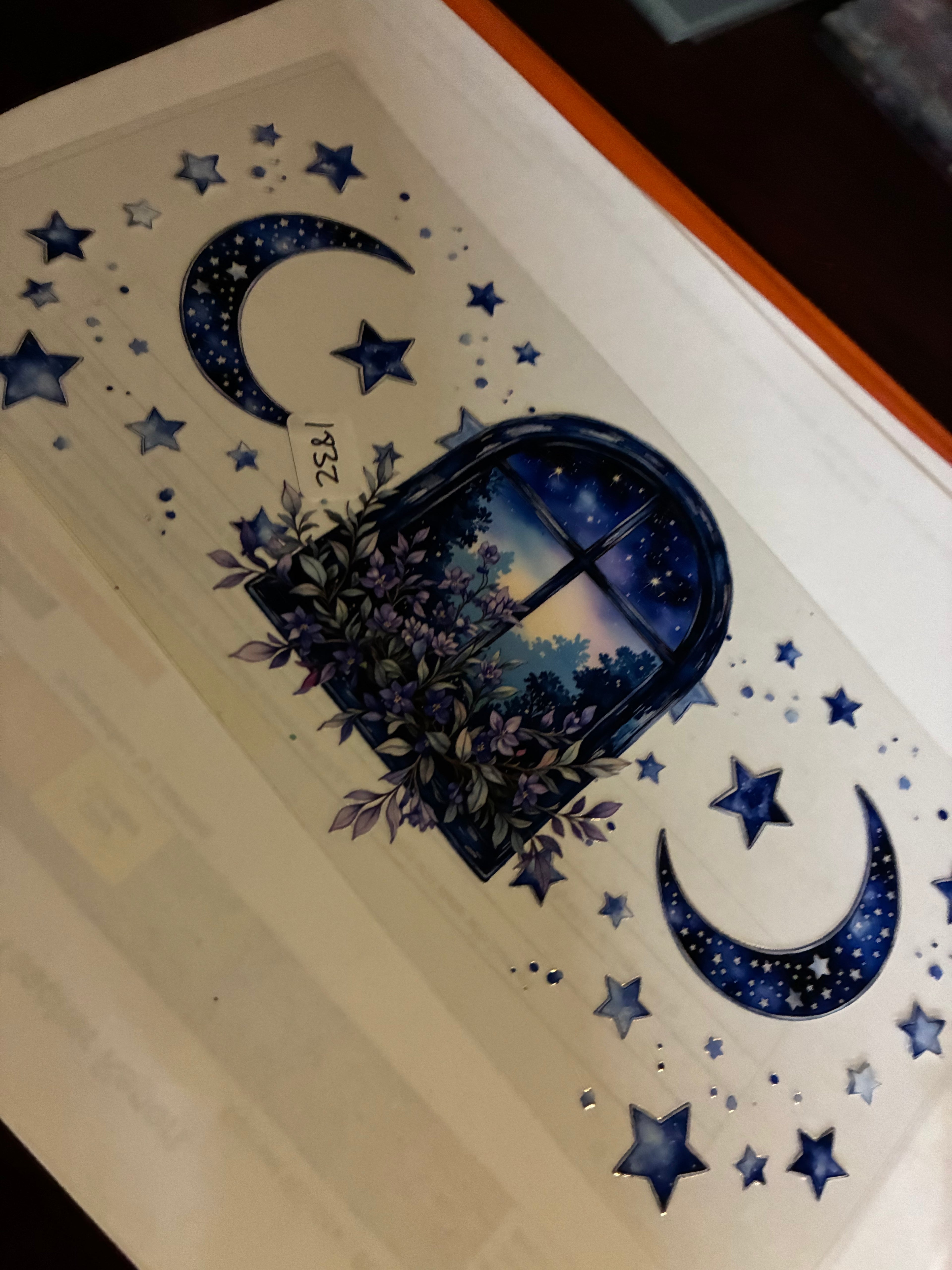 Window moon star 1832