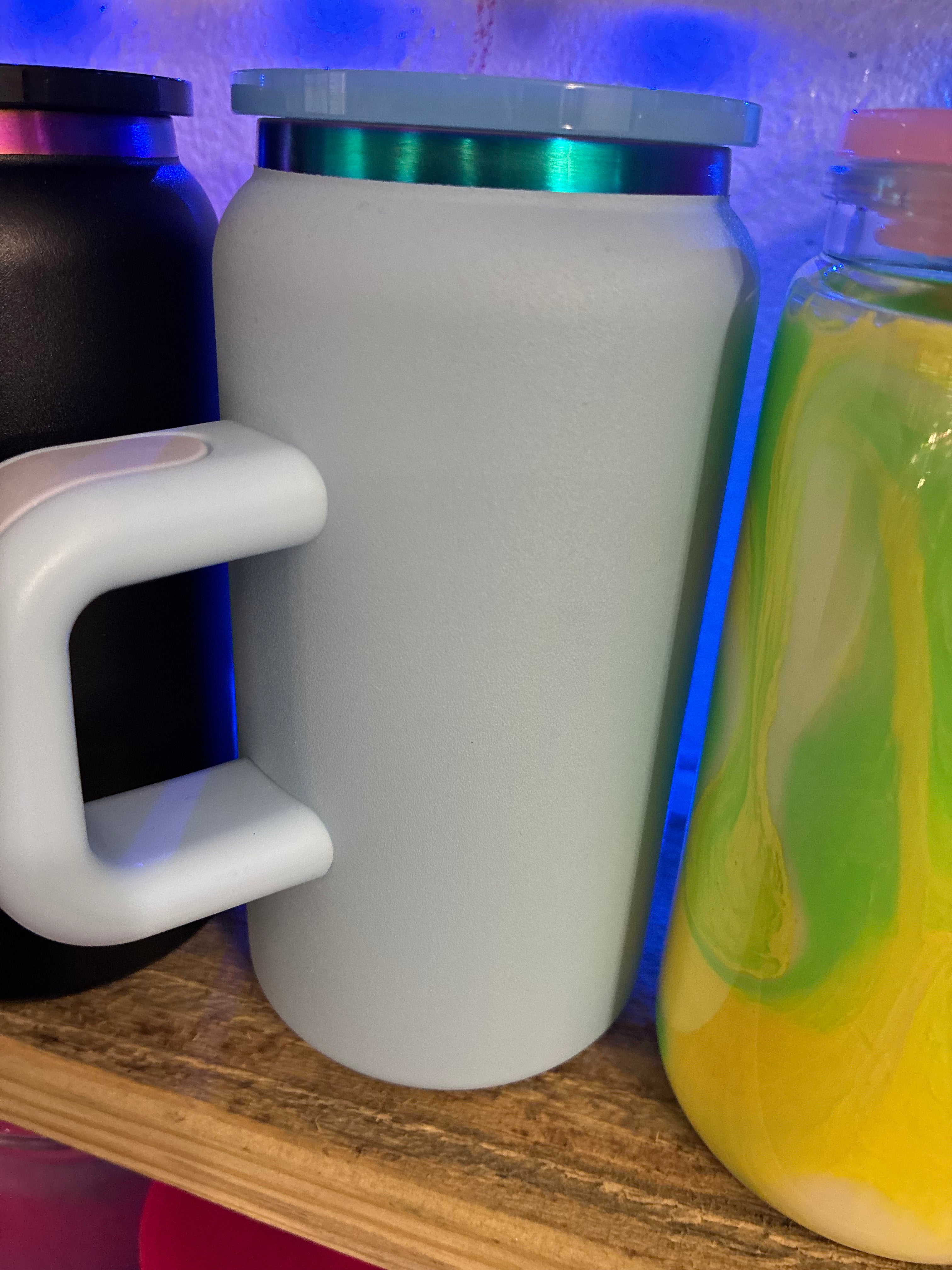 16oz stainless steel white handle