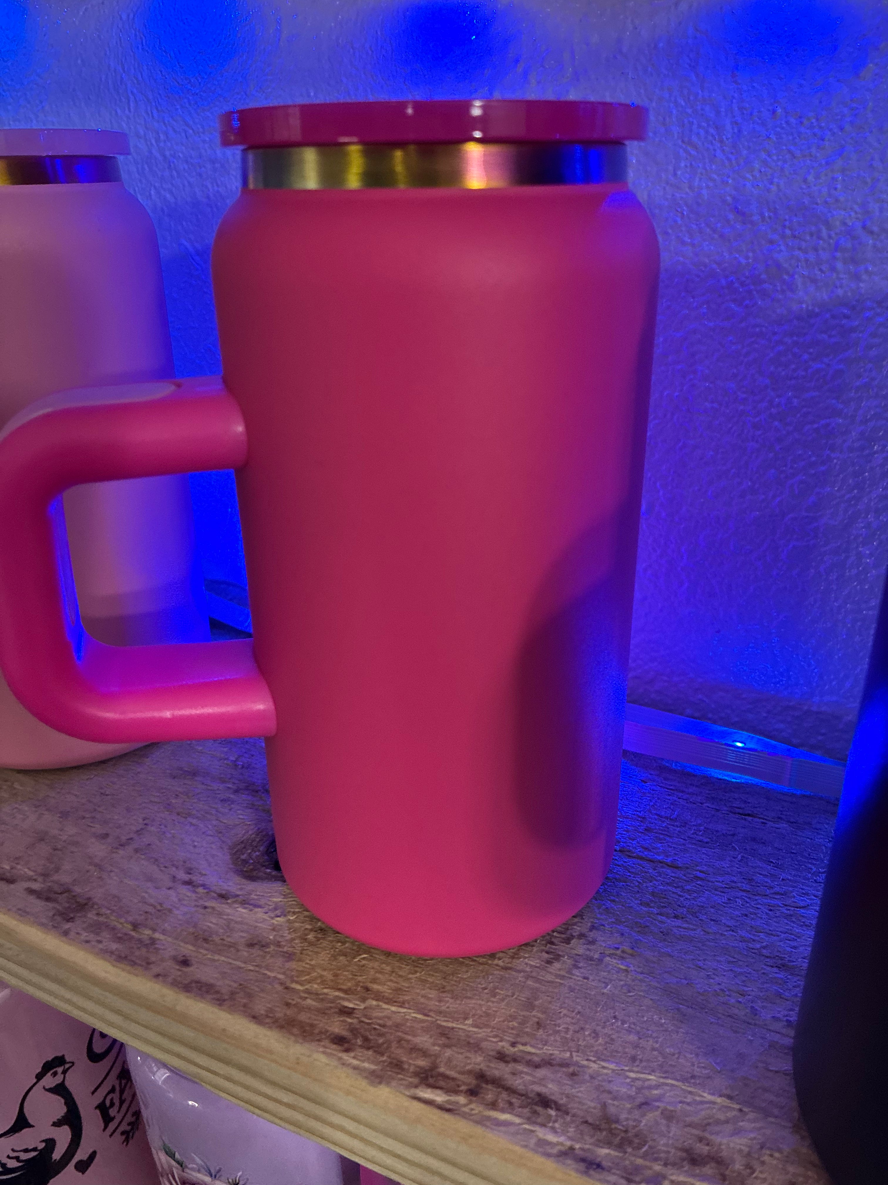 Hot pink stianless steel with handle