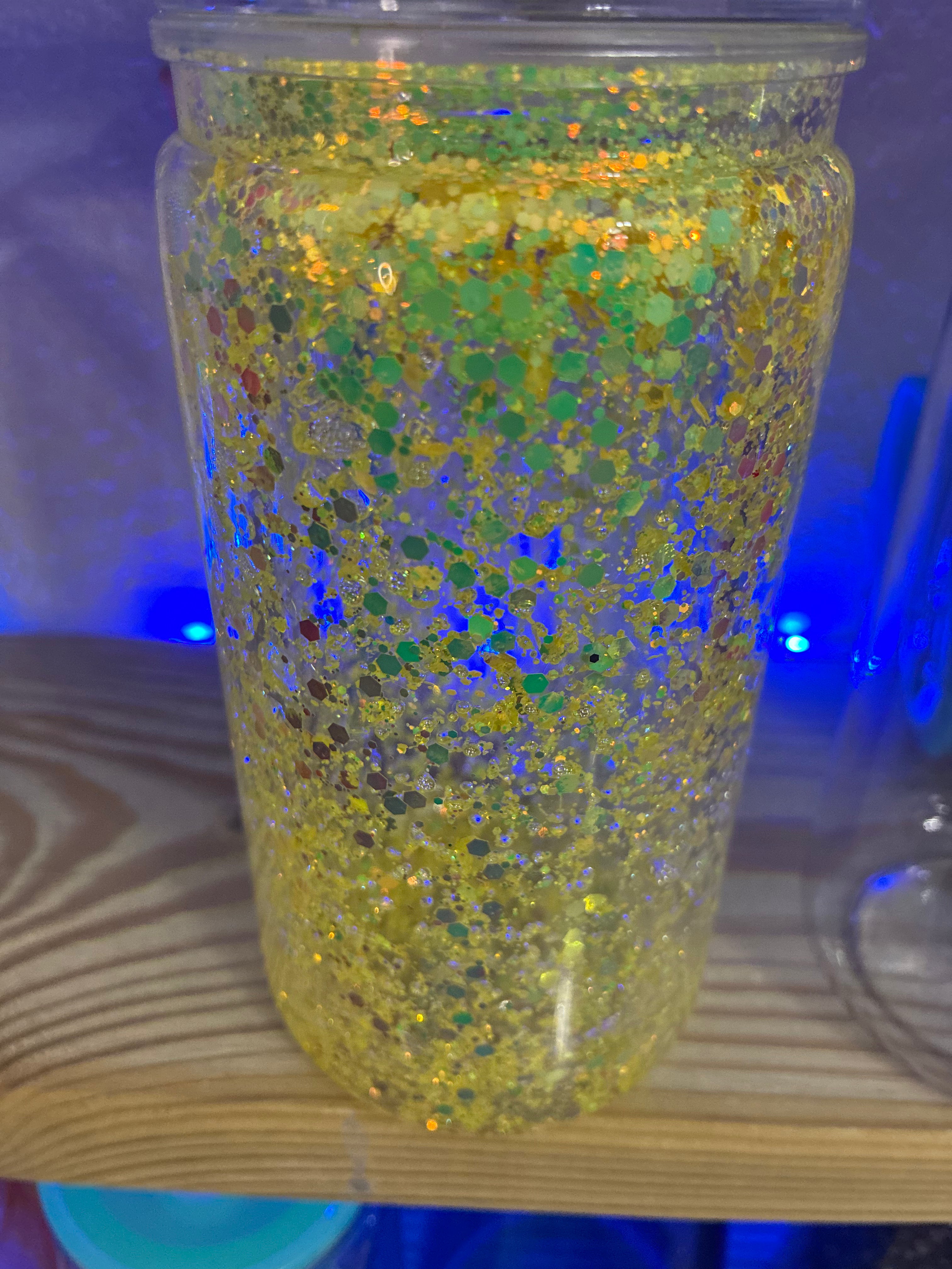 Yellow confetti cup