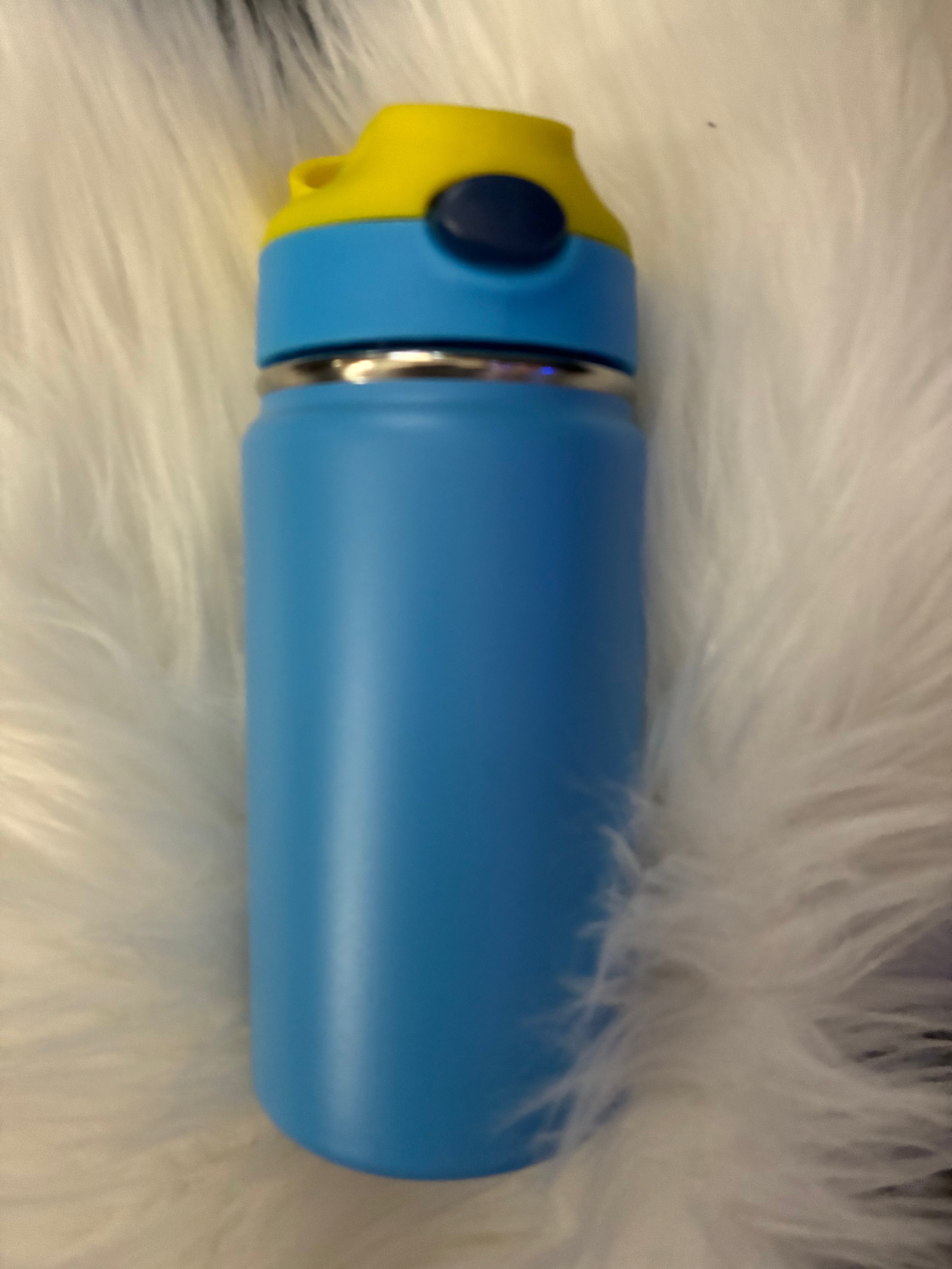 12oz blue water bottle stainless steel