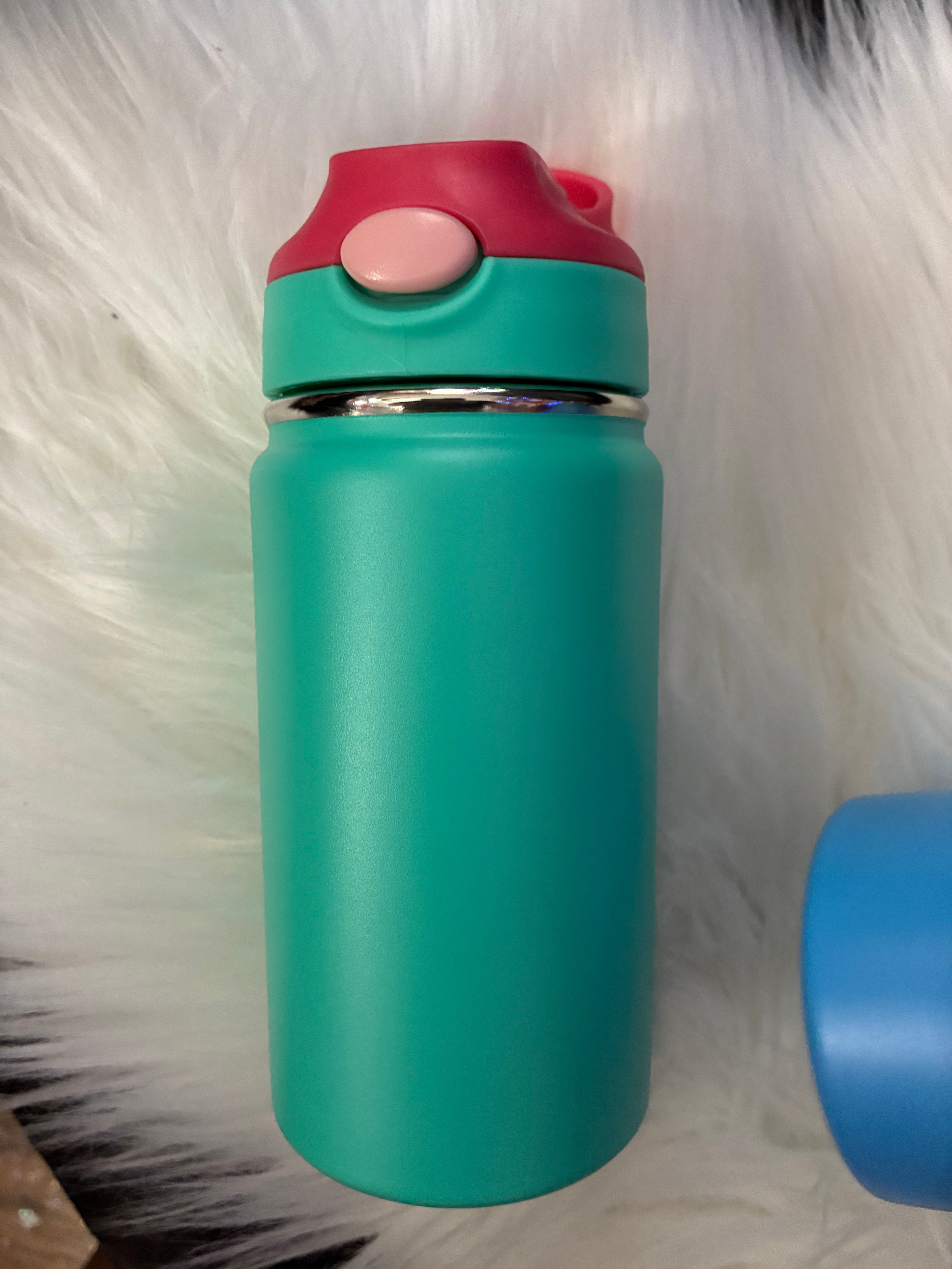 Teal 12oz water bottle stainless steel