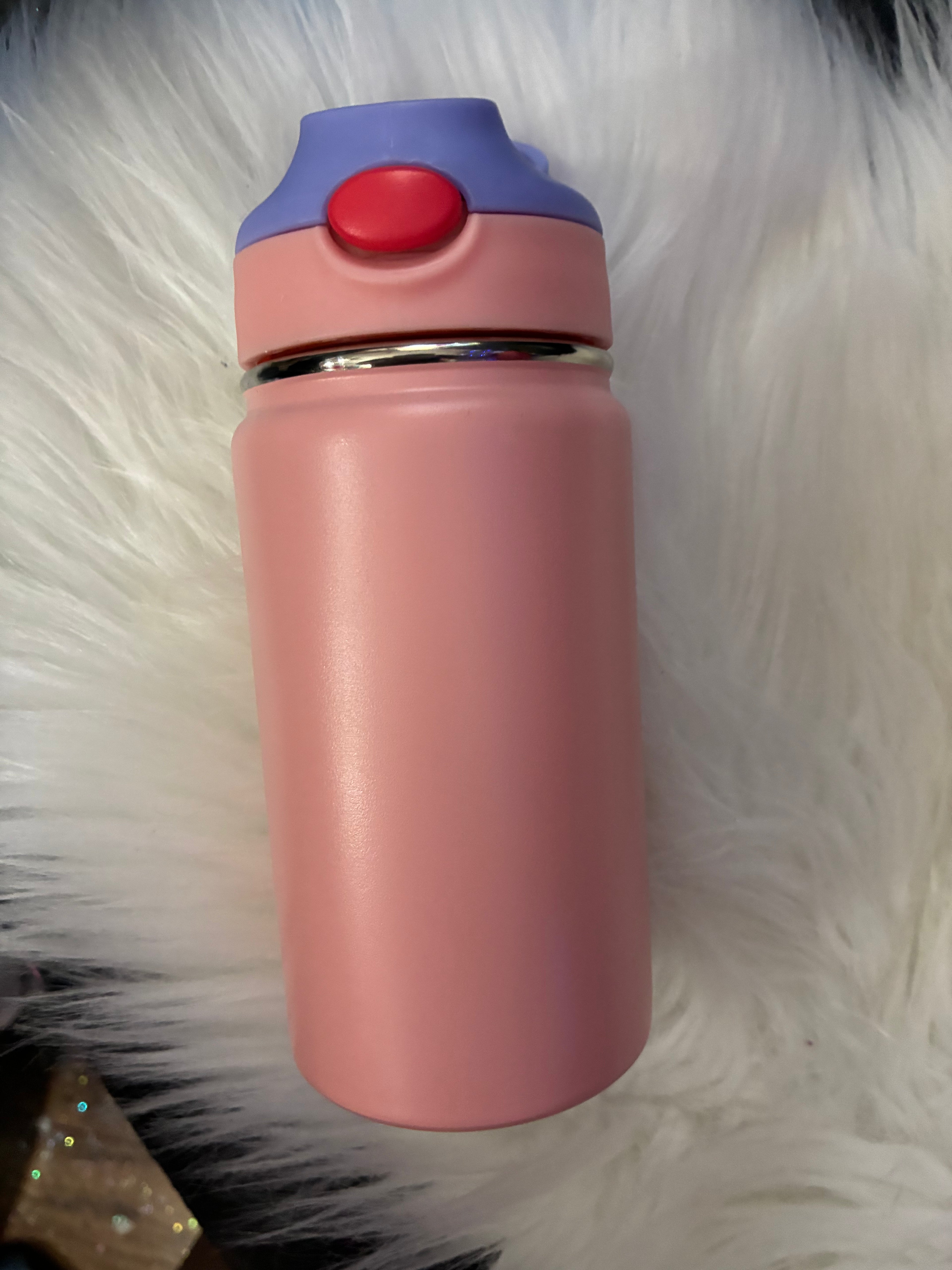 Light pink 12oz water bottle