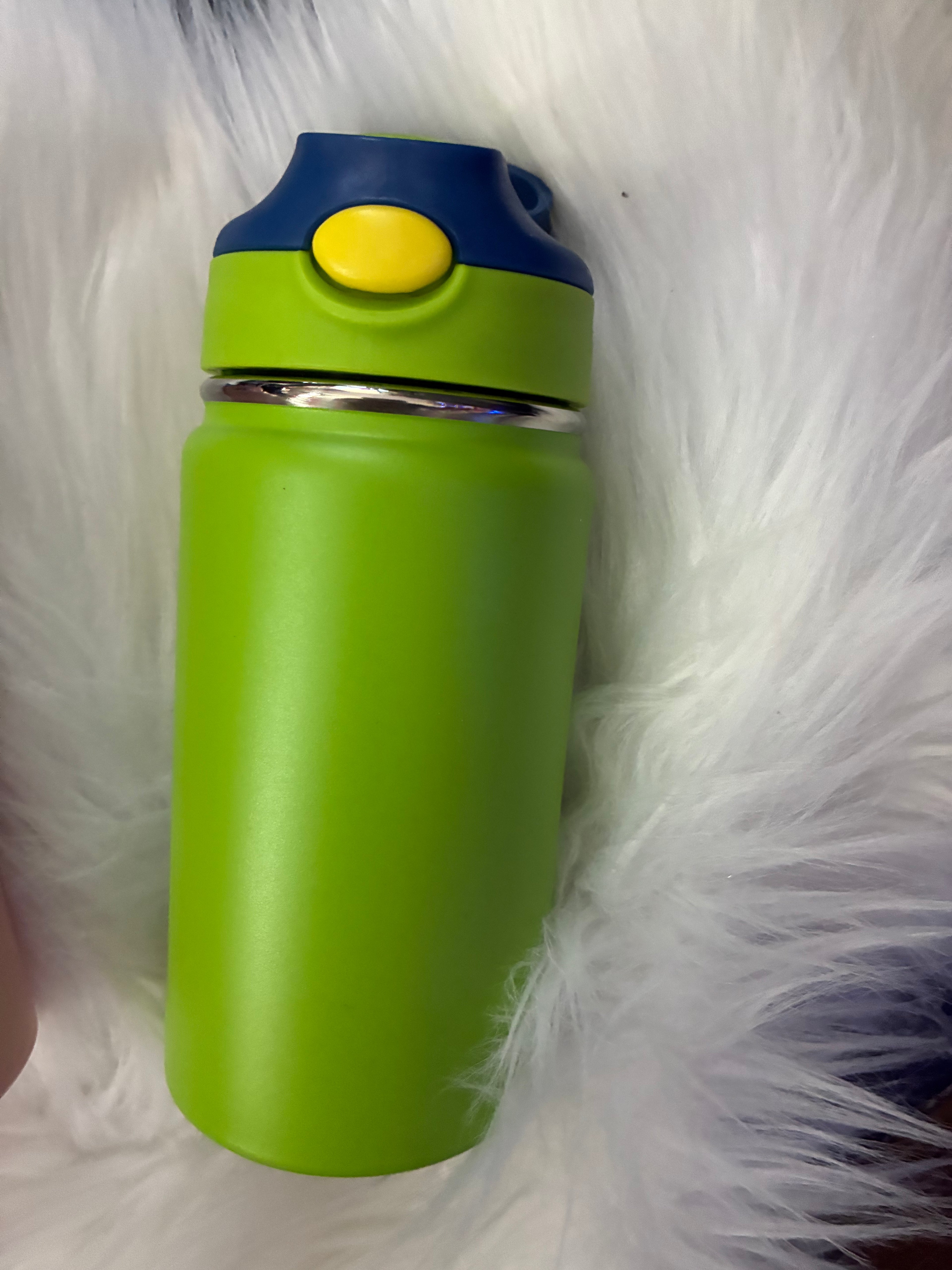 12oz green stainless steel water bottle