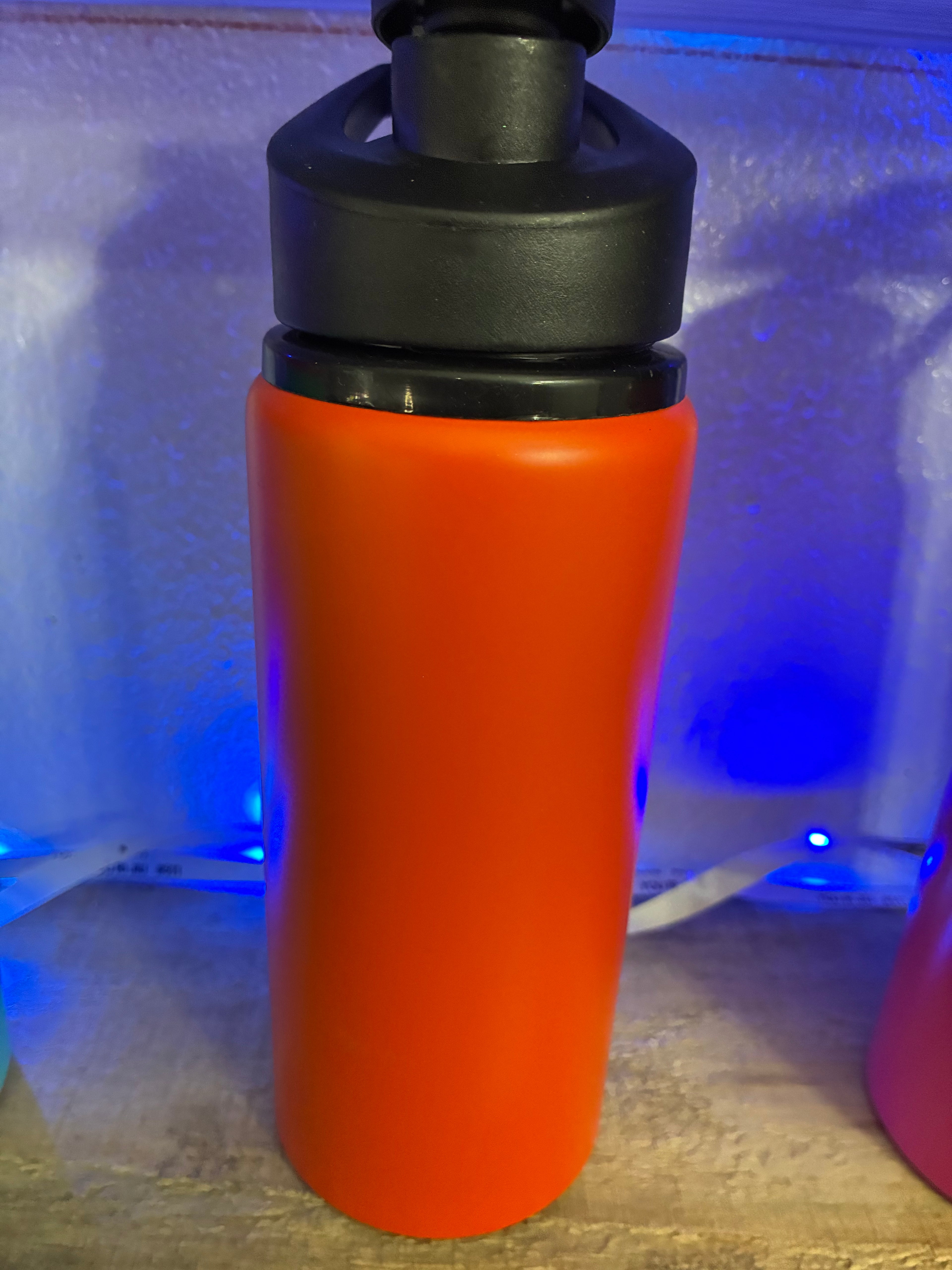 20oz orange aluminum water bottle