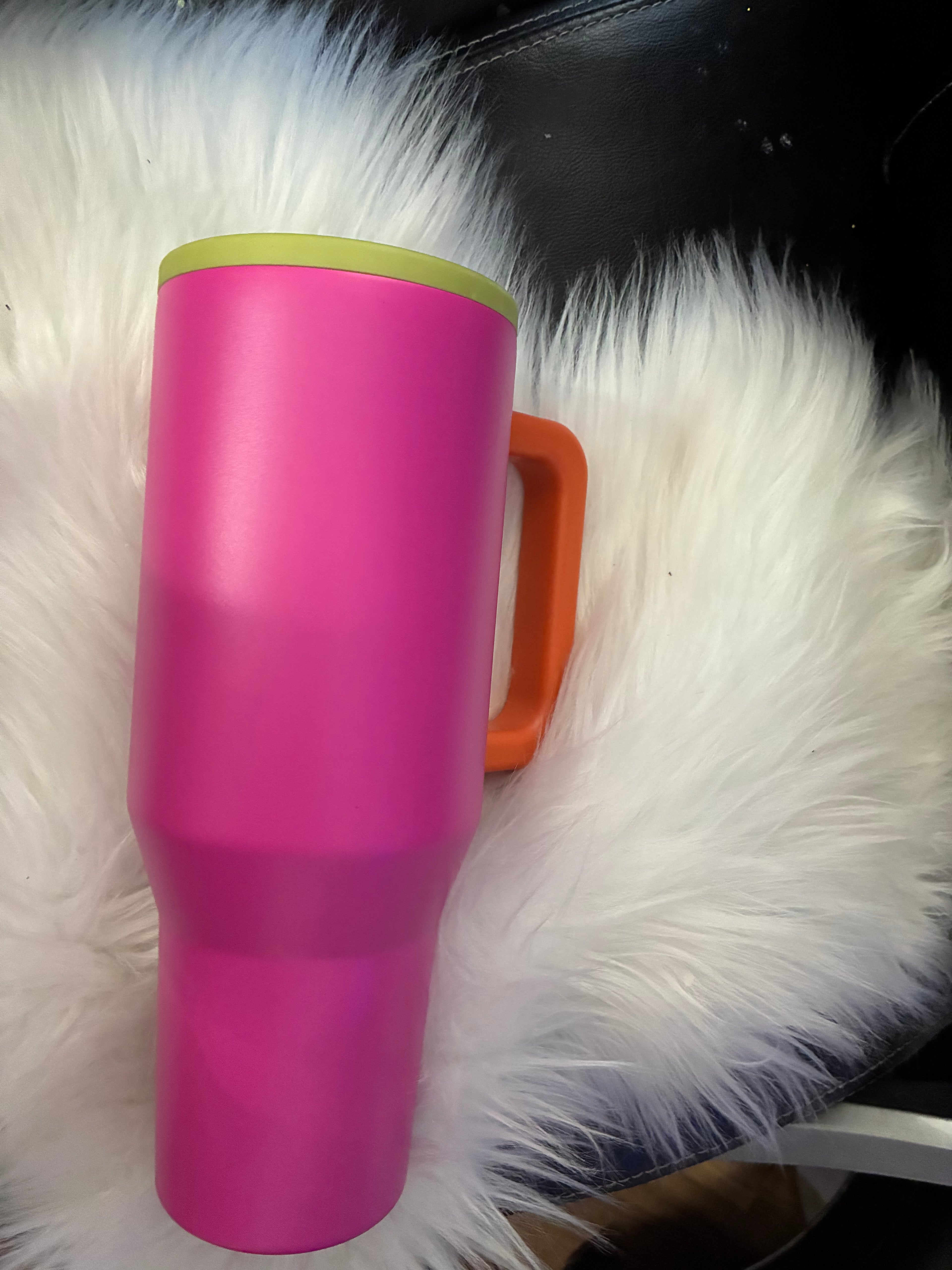 40oz pink with orange handle hydro