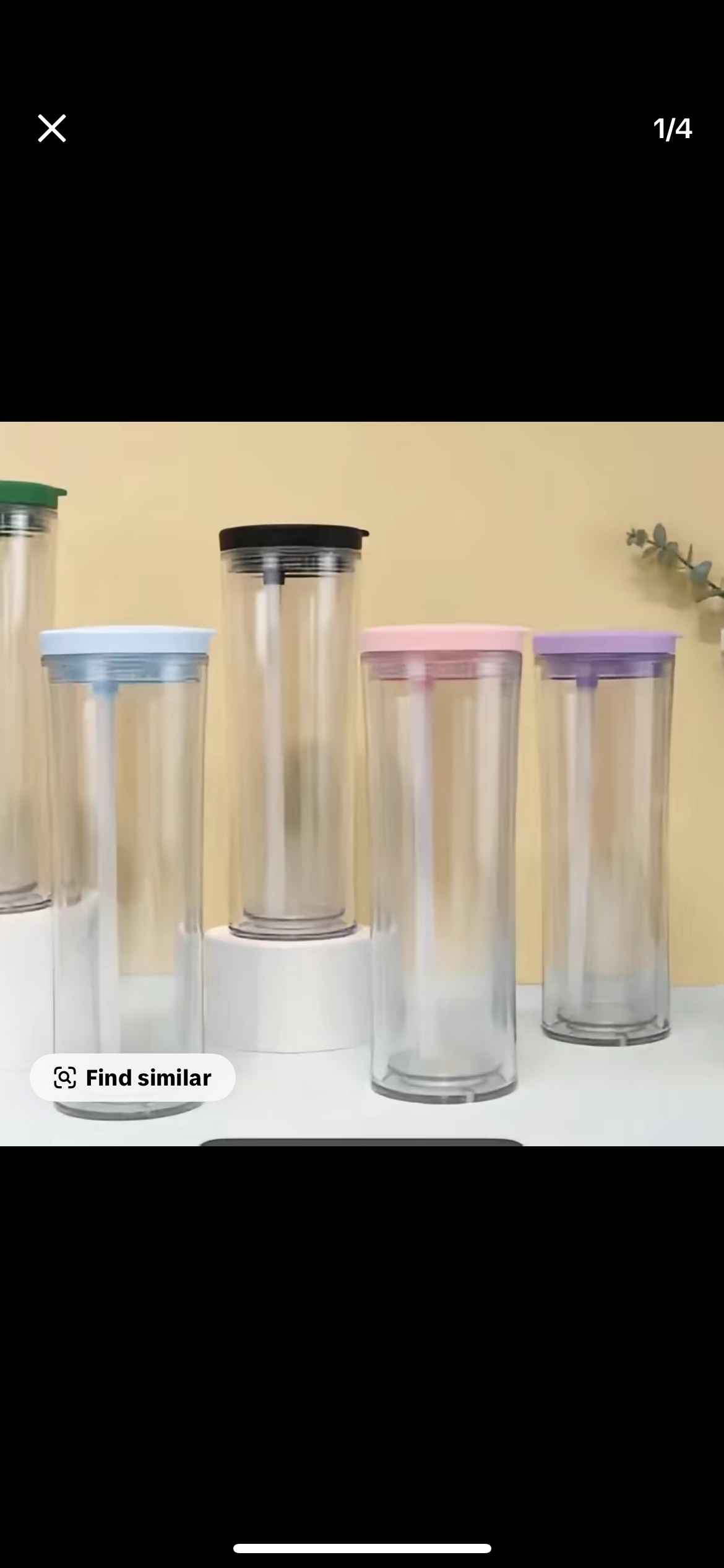 20oz flip top cup Snowglobe