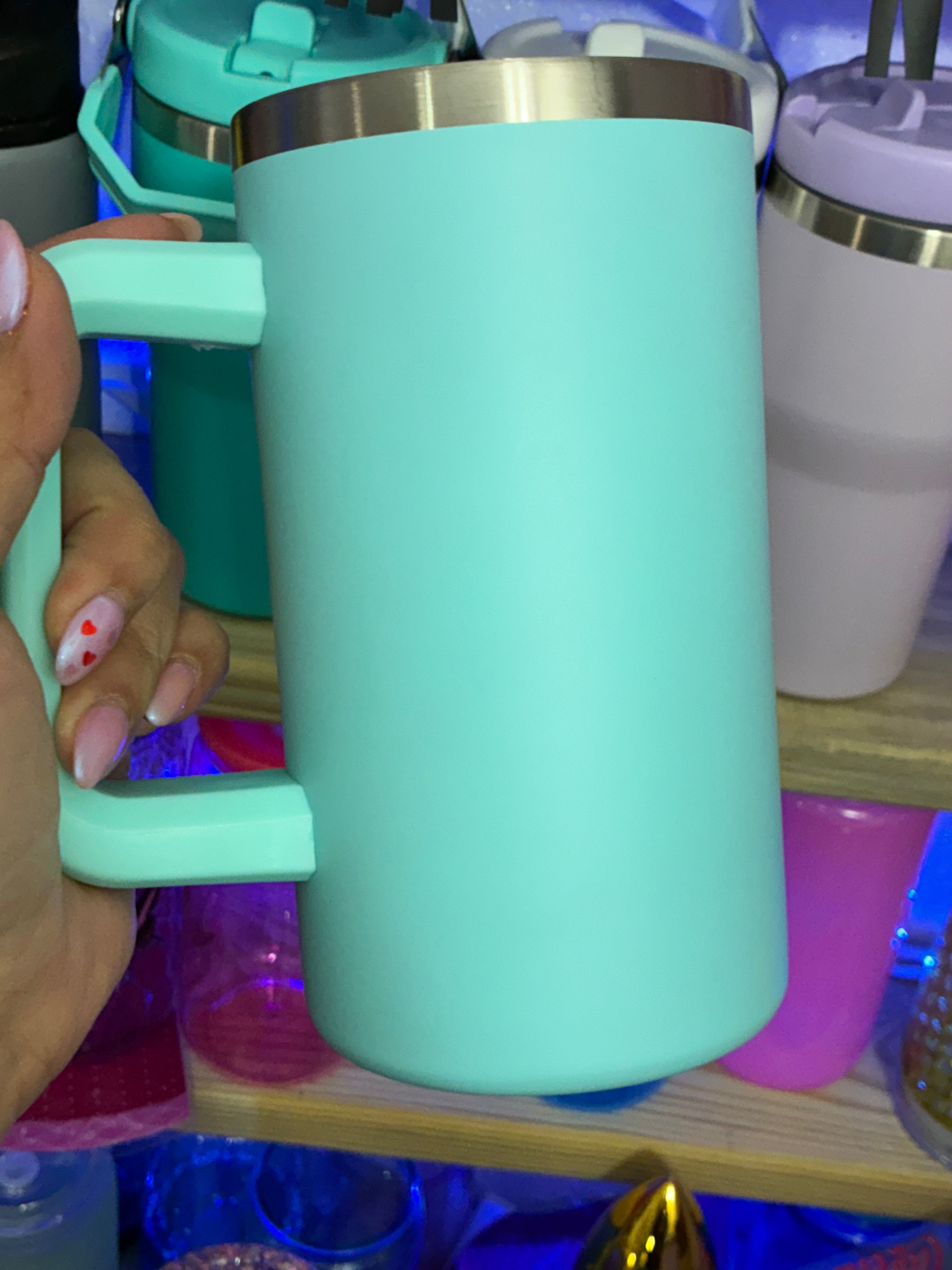 20oz coffee cup stainless steel teal