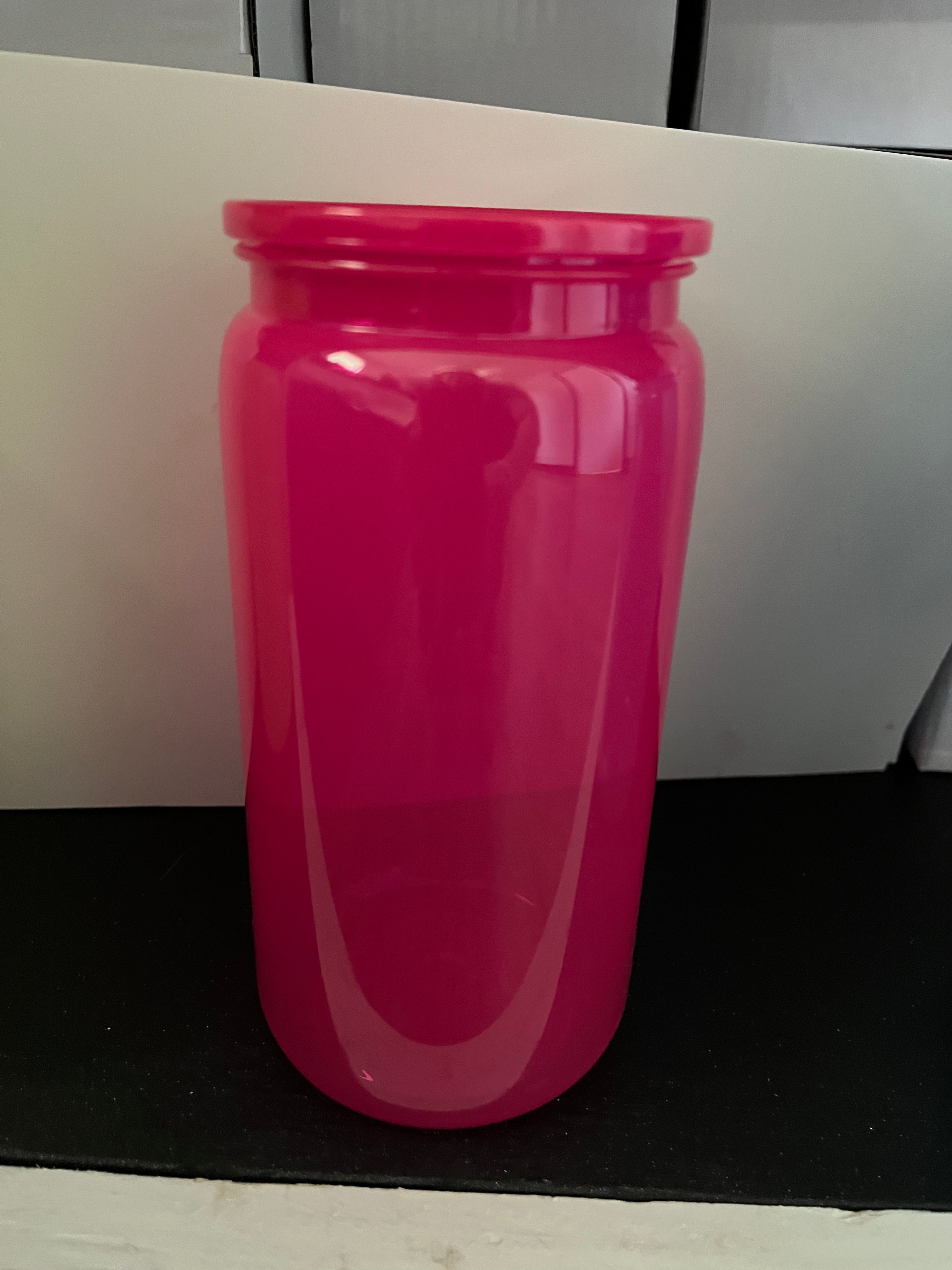 Hot pink neon 16oz cup (plastic non snow globe)