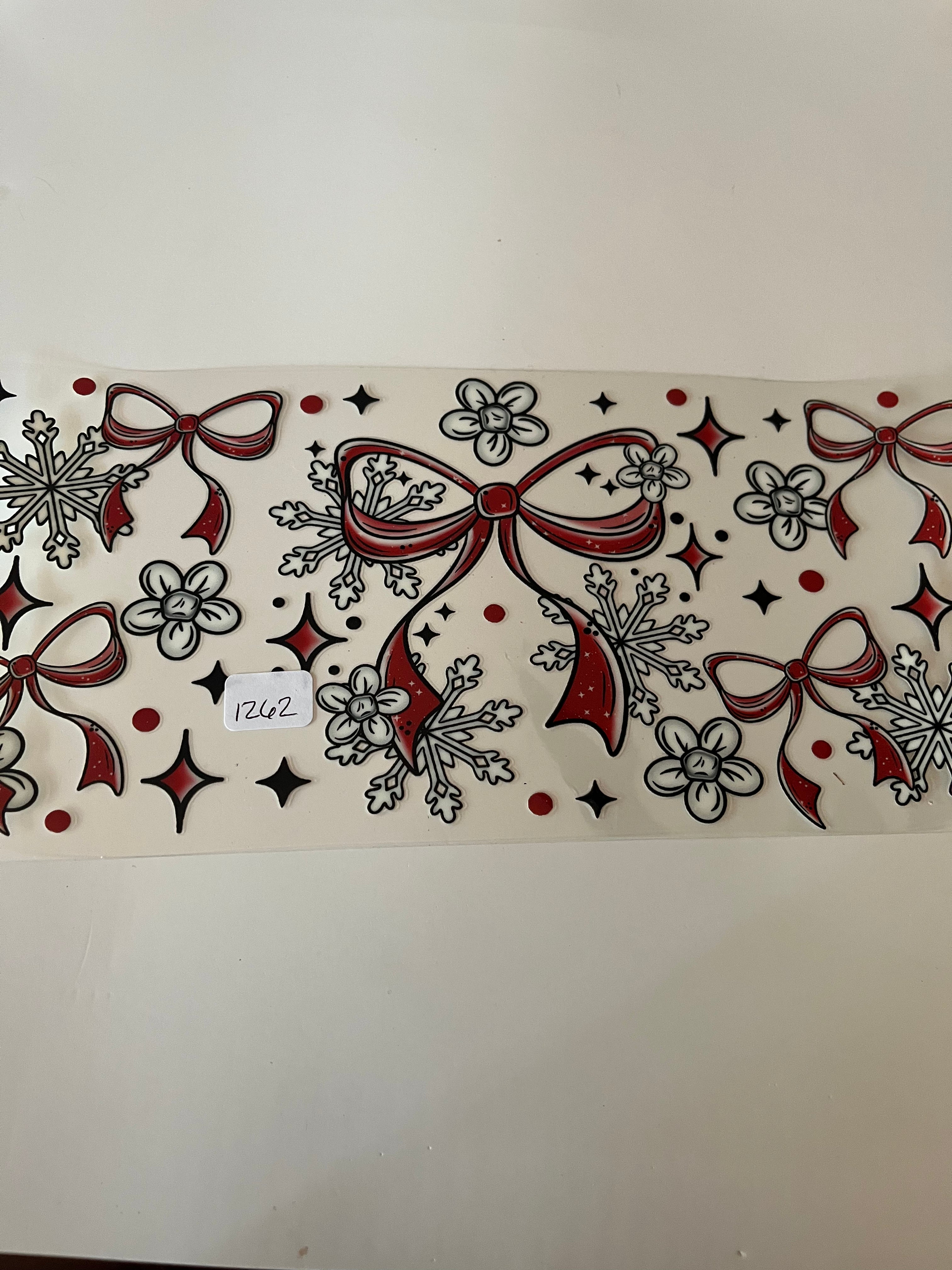Christmas bows with snowflake 1262