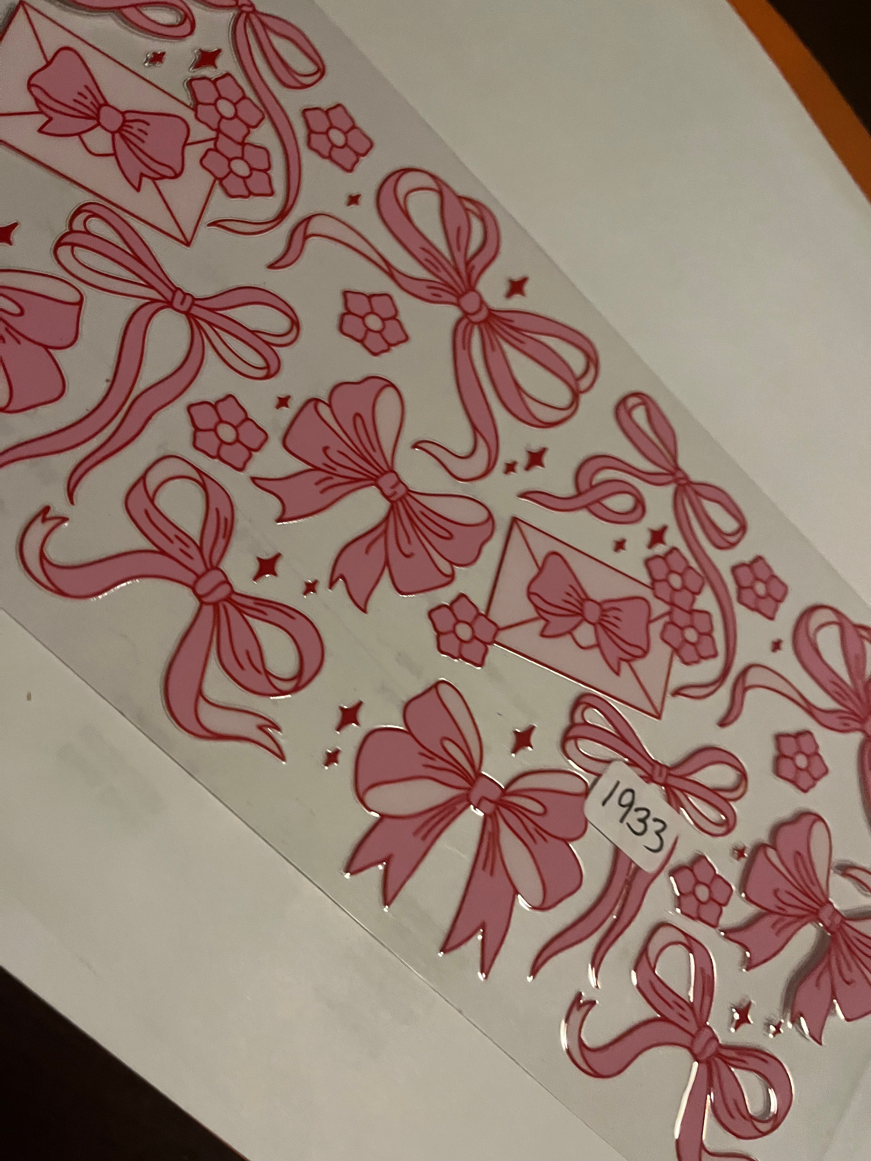 Bows and letter 1933