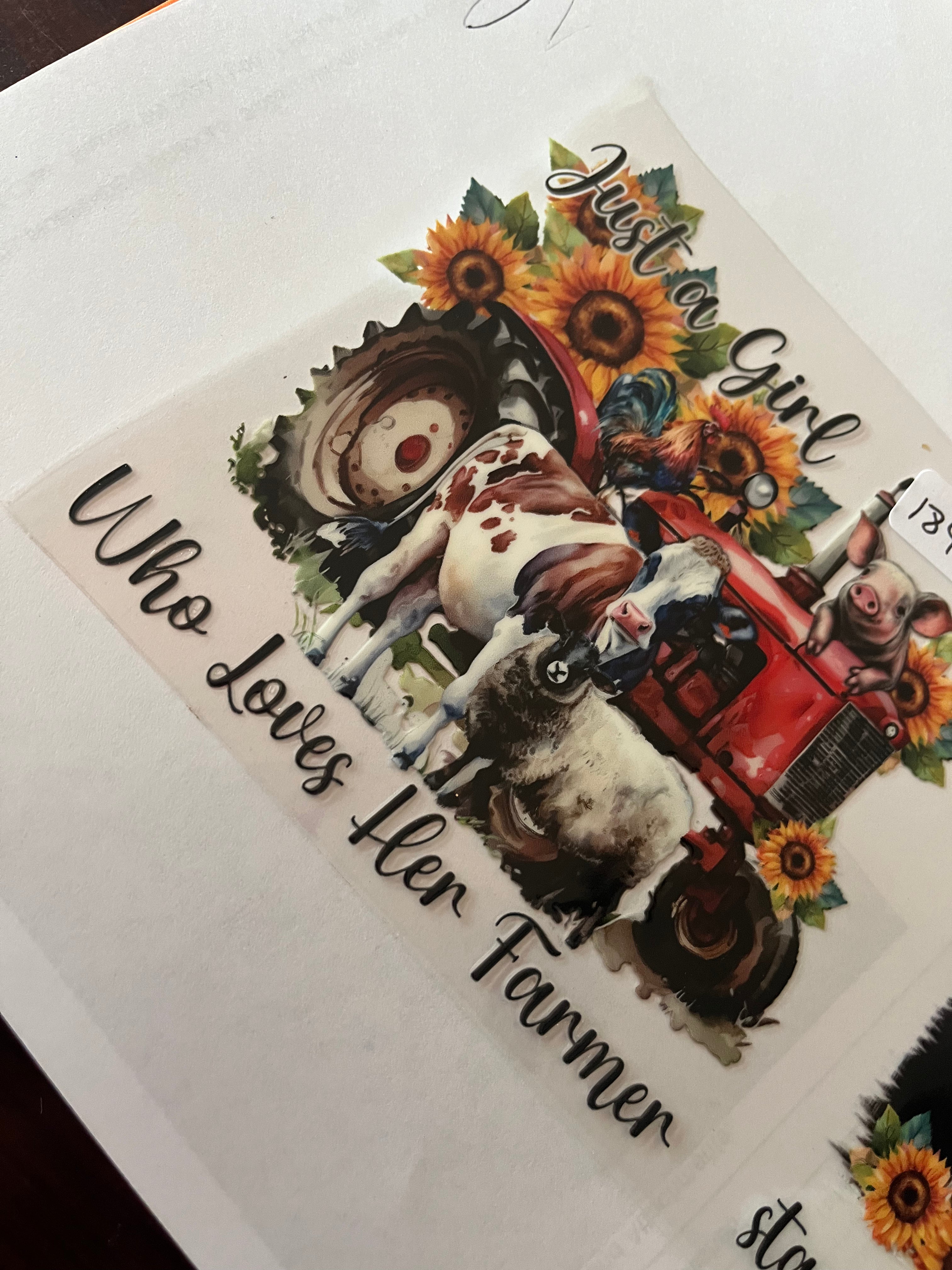 Just a girl who loves her farm decal 1844